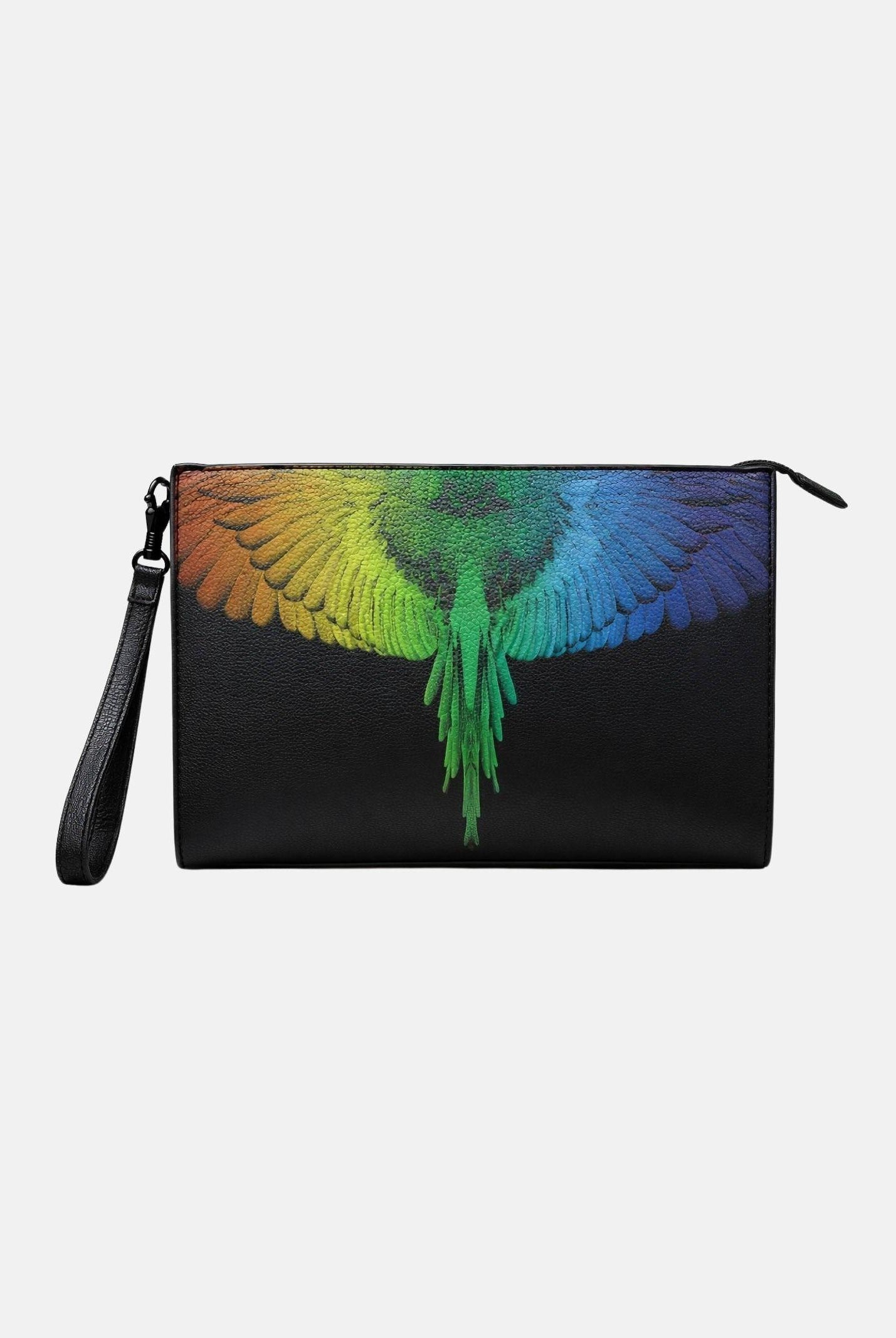 MARCELO BURLON COUNTY OF MILAN Pochette nera per uomo e donna con stampa ali COMAS2603470893 . MARCELO BURLON COUNTY OF MILAN