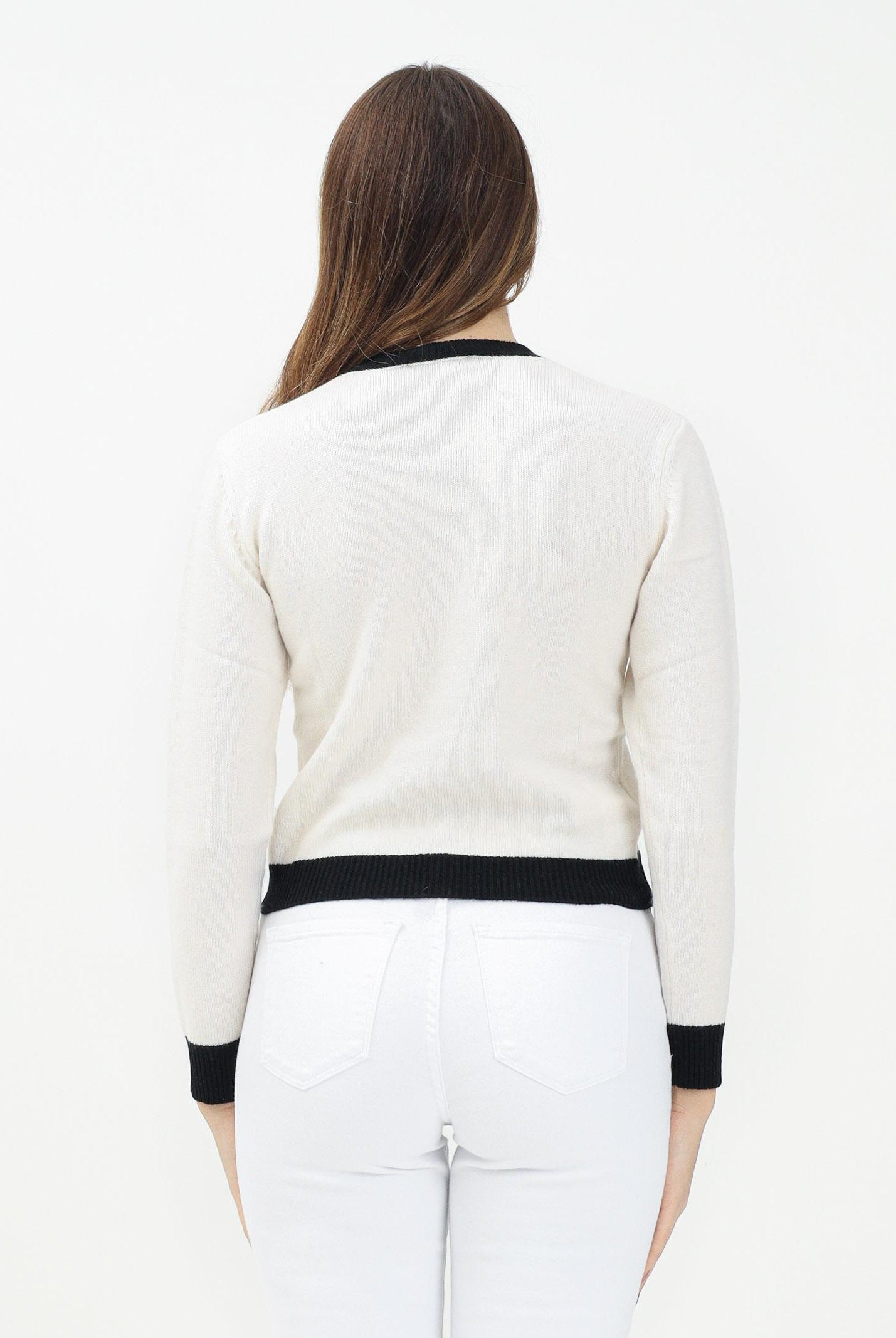 MARNI Maglioncino girocollo panna per donna e bambina con logo M00993M00ML 0M111 MARNI