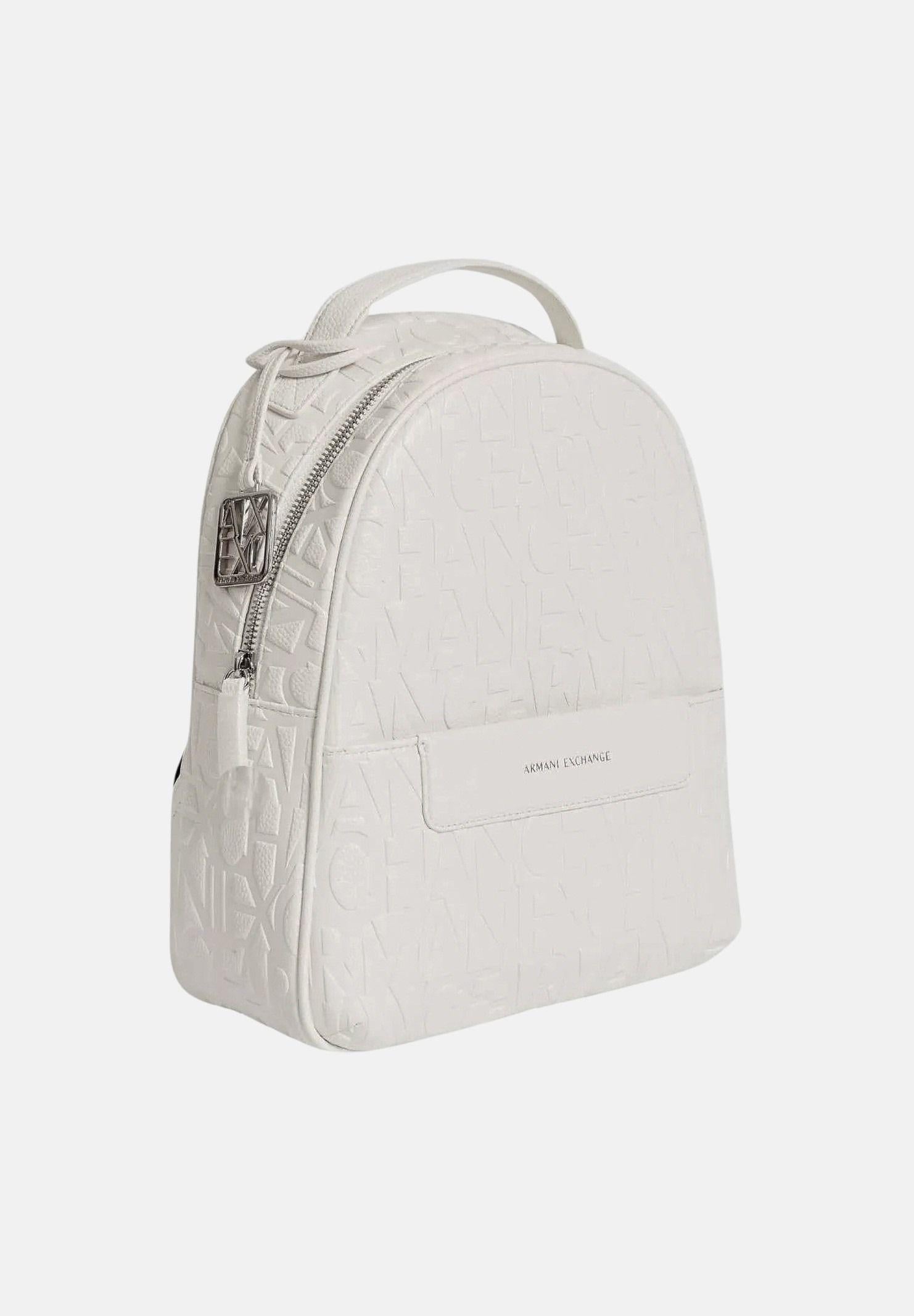 ARMANI EXCHANGE Zaino bianco da donna con logo all-over XW002234AF15774 U0011 ARMANI EXCHANGE