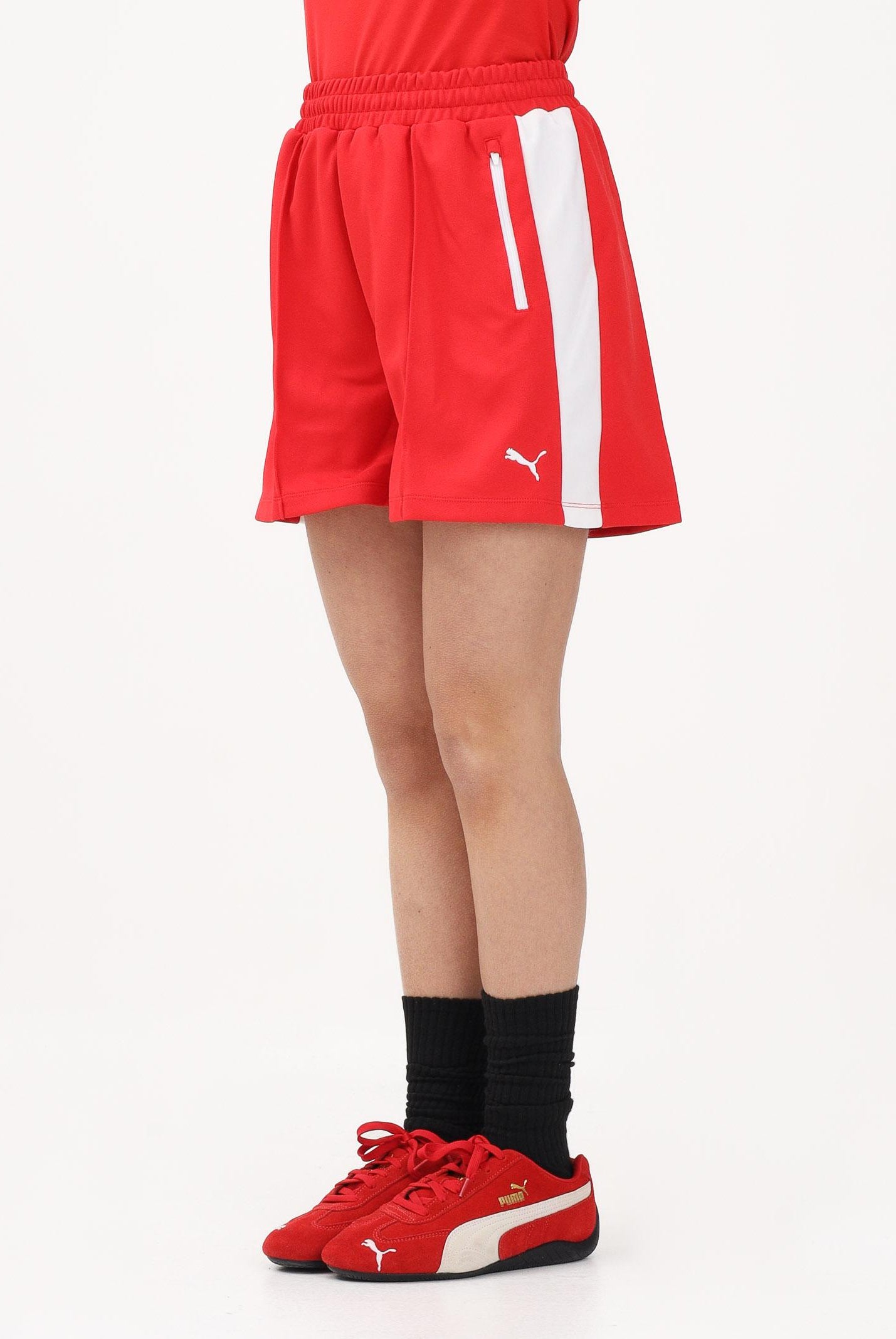 PUMA Shorts sportivo T7 4" rosso da donna 634620 11 PUMA