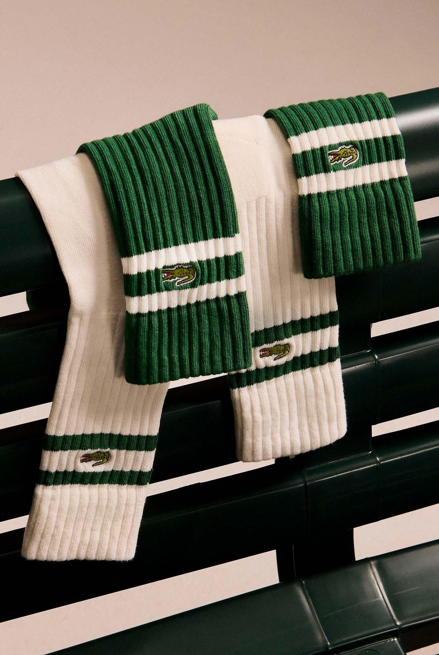 LACOSTE Calzini (2paia) bianchi e verdi per uomo e donna RA6842 YRR LACOSTE