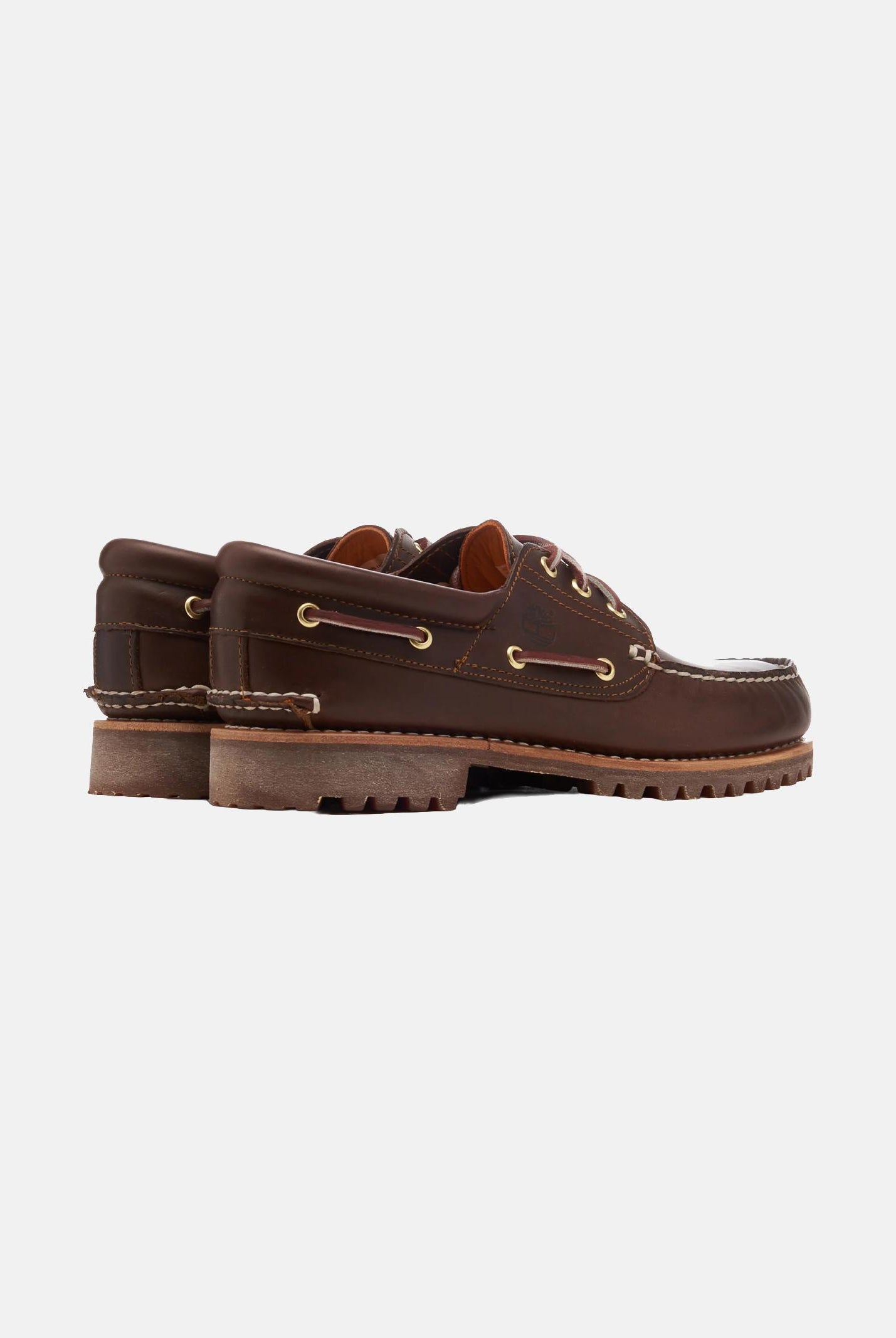 TIMBERLAND Mocassini Timberland® Authentic 3-Eye Lug Handsewn marroni da uomo TB0300032141 . TIMBERLAND