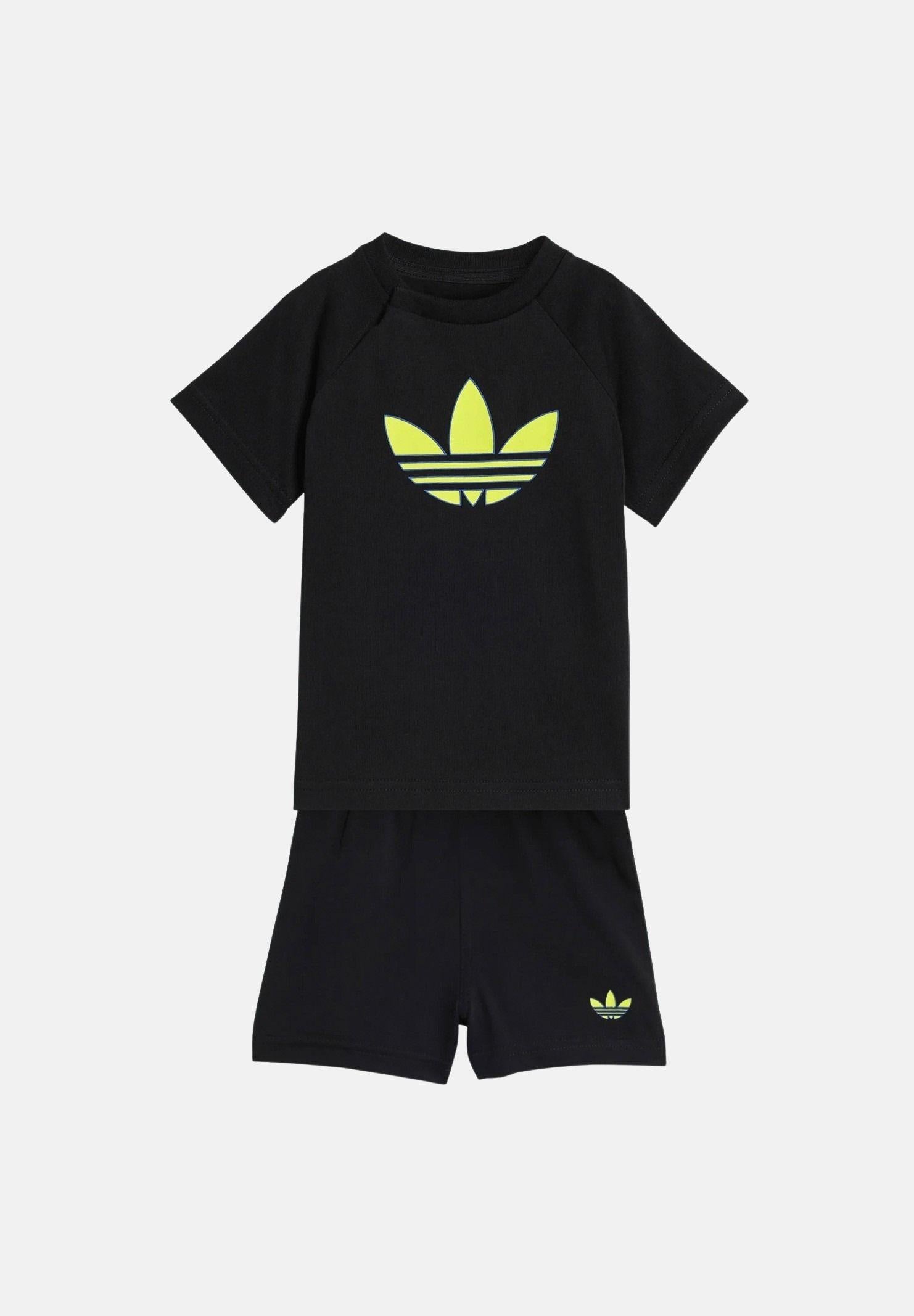ADIDAS ORIGINALS Completino TREFOIL nero da neonato KD1040 . ADIDAS ORIGINALS