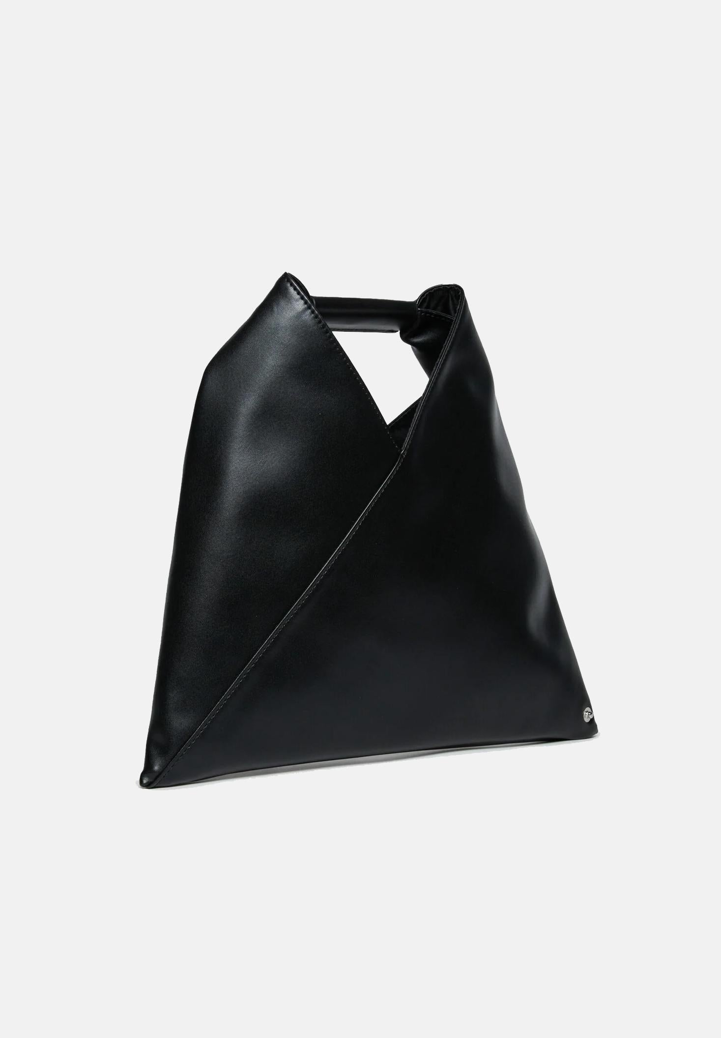 MAISON MARGIELA Borsa a mano Japanese Mini in tessuto spalmato nero da donna M60606P4313 T8013 MAISON MARGIELA