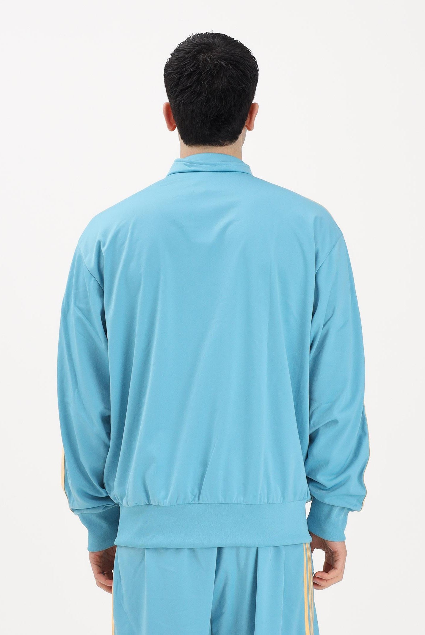ADIDAS ORIGINALS Felpa con zip Firebird azzurra da uomo KE1642 . ADIDAS ORIGINALS