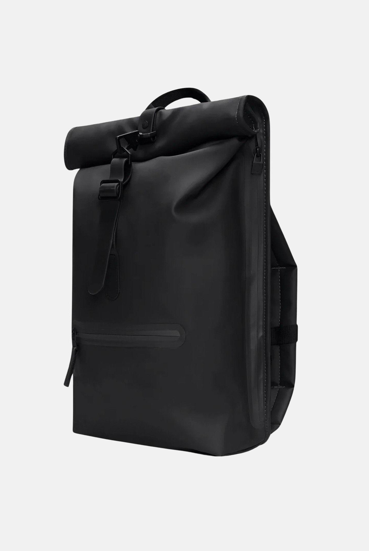 RAINS Zaino Rolltop nero per uomo e donna RA13320 BL RAINS