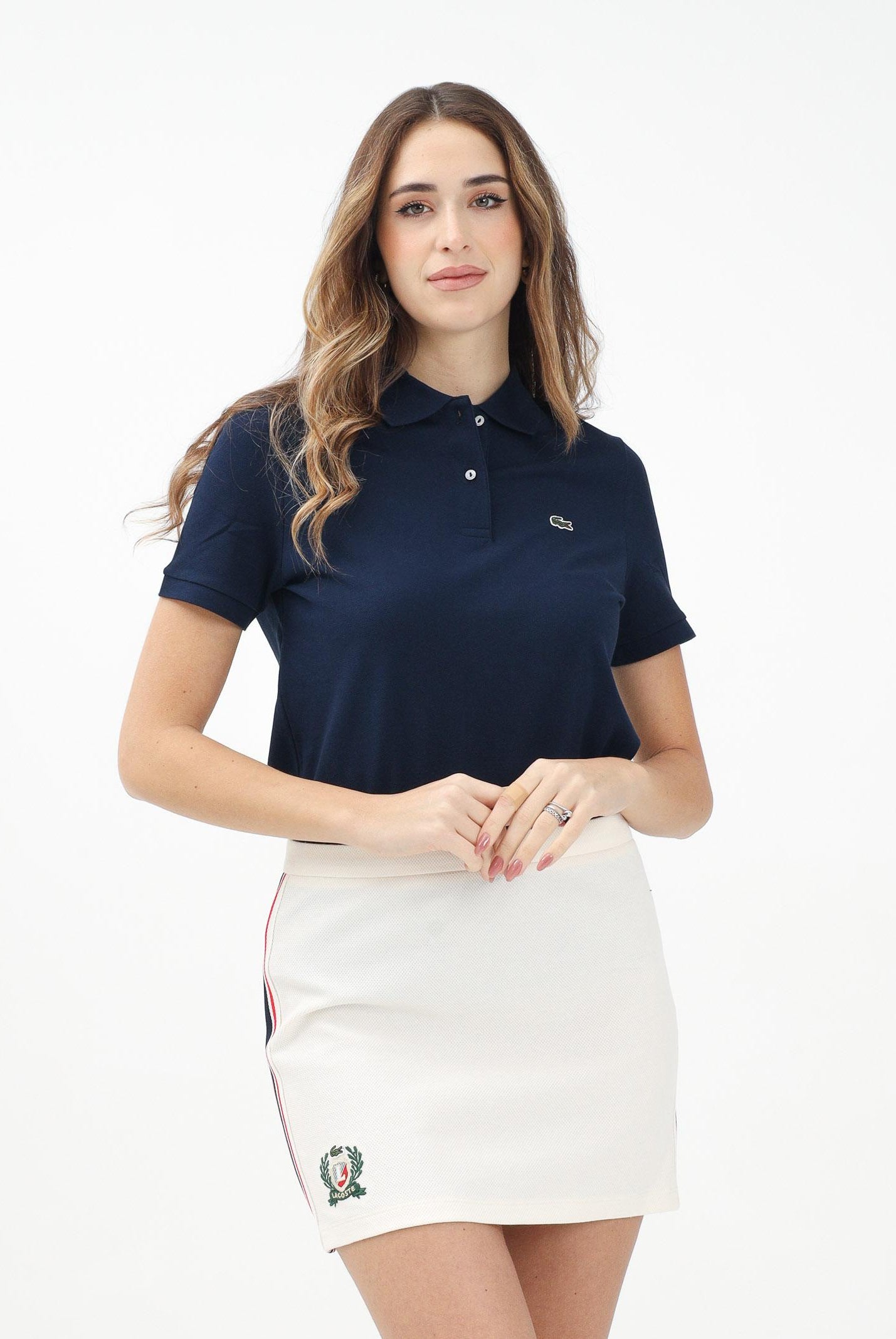 LACOSTE Polo a manica corta blu da donna PF7839 166 LACOSTE