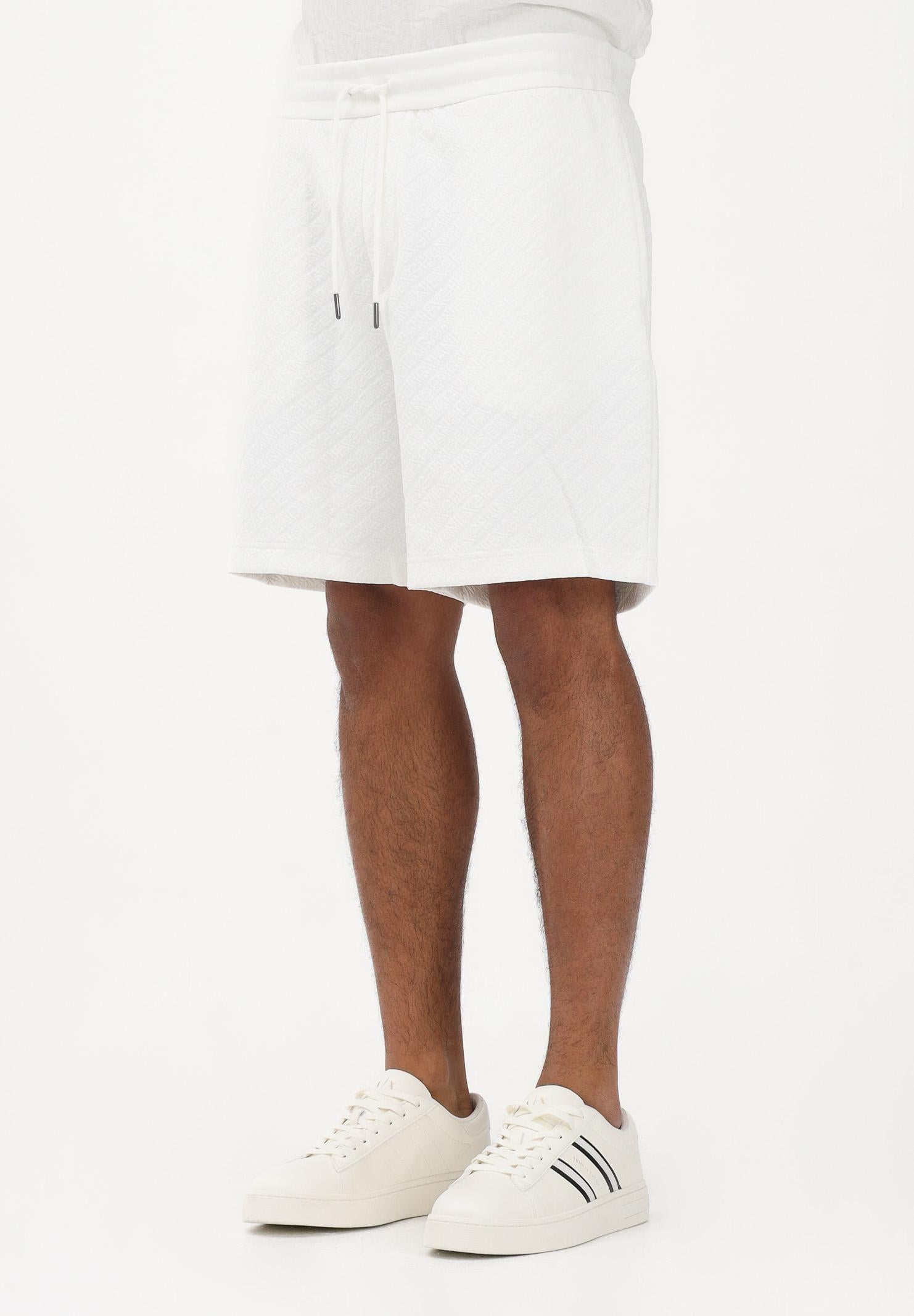 ARMANI EXCHANGE Shorts sportivo bianco da uomo con texture jacquard XM002345AF21862 U0009 ARMANI EXCHANGE