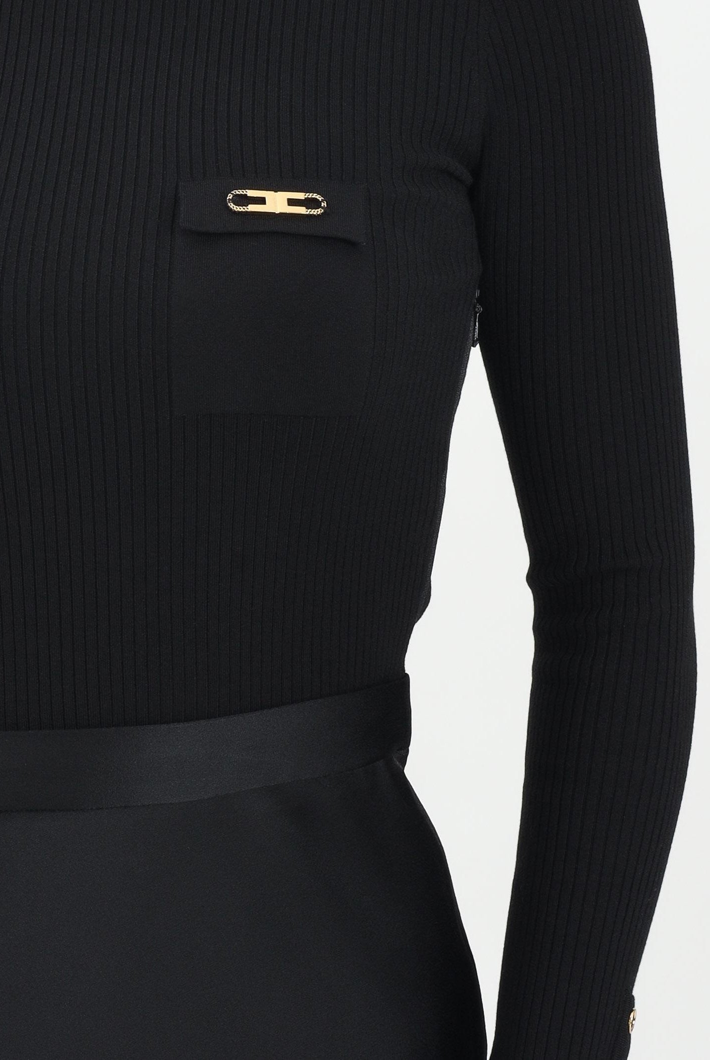 ELISABETTA FRANCHI Abito midi nero da donna AM06B56E2 110 ELISABETTA FRANCHI