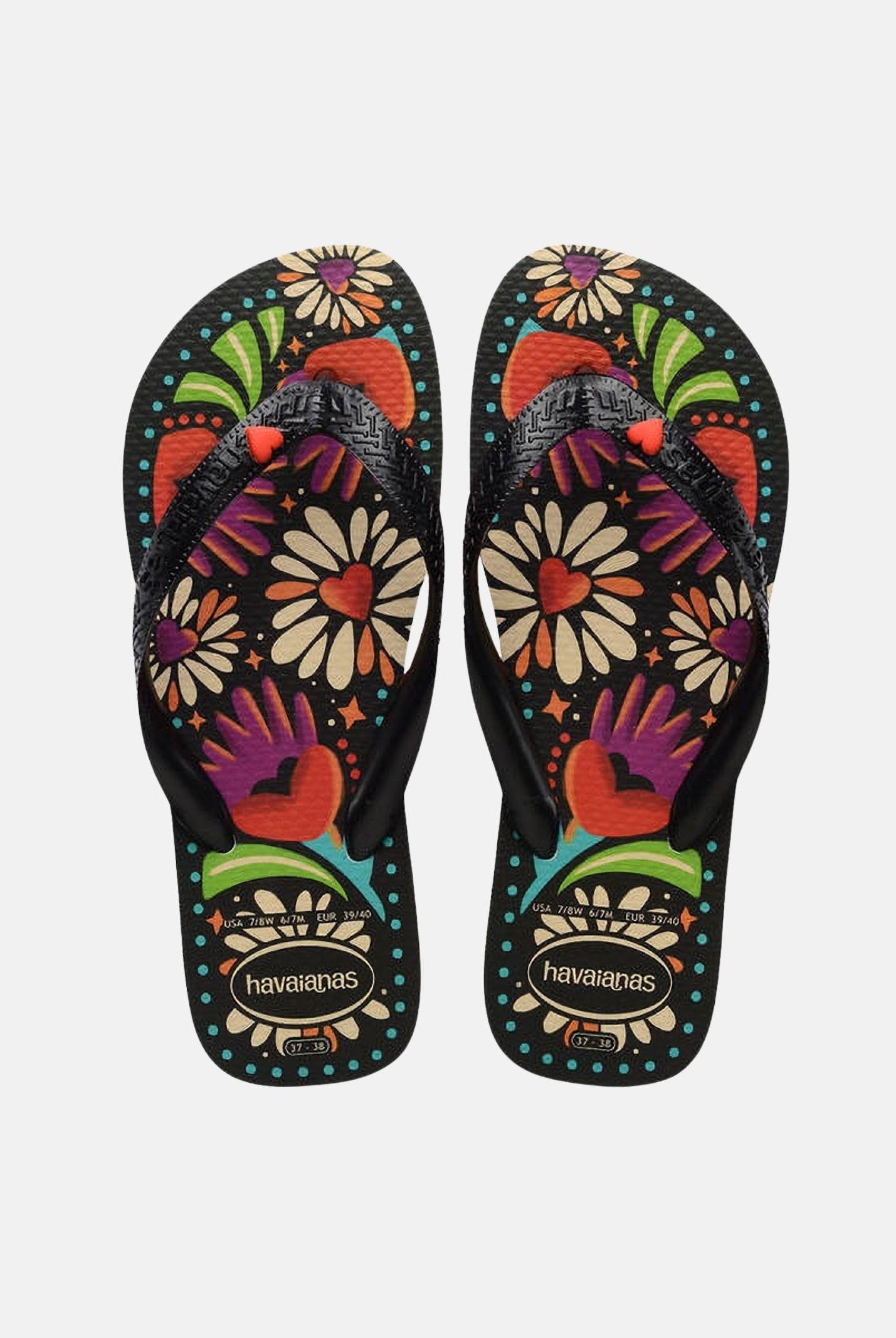HAVAIANAS infradito Top Begonia Coração Black nero donna. 4150745 0090 HAVAIANAS