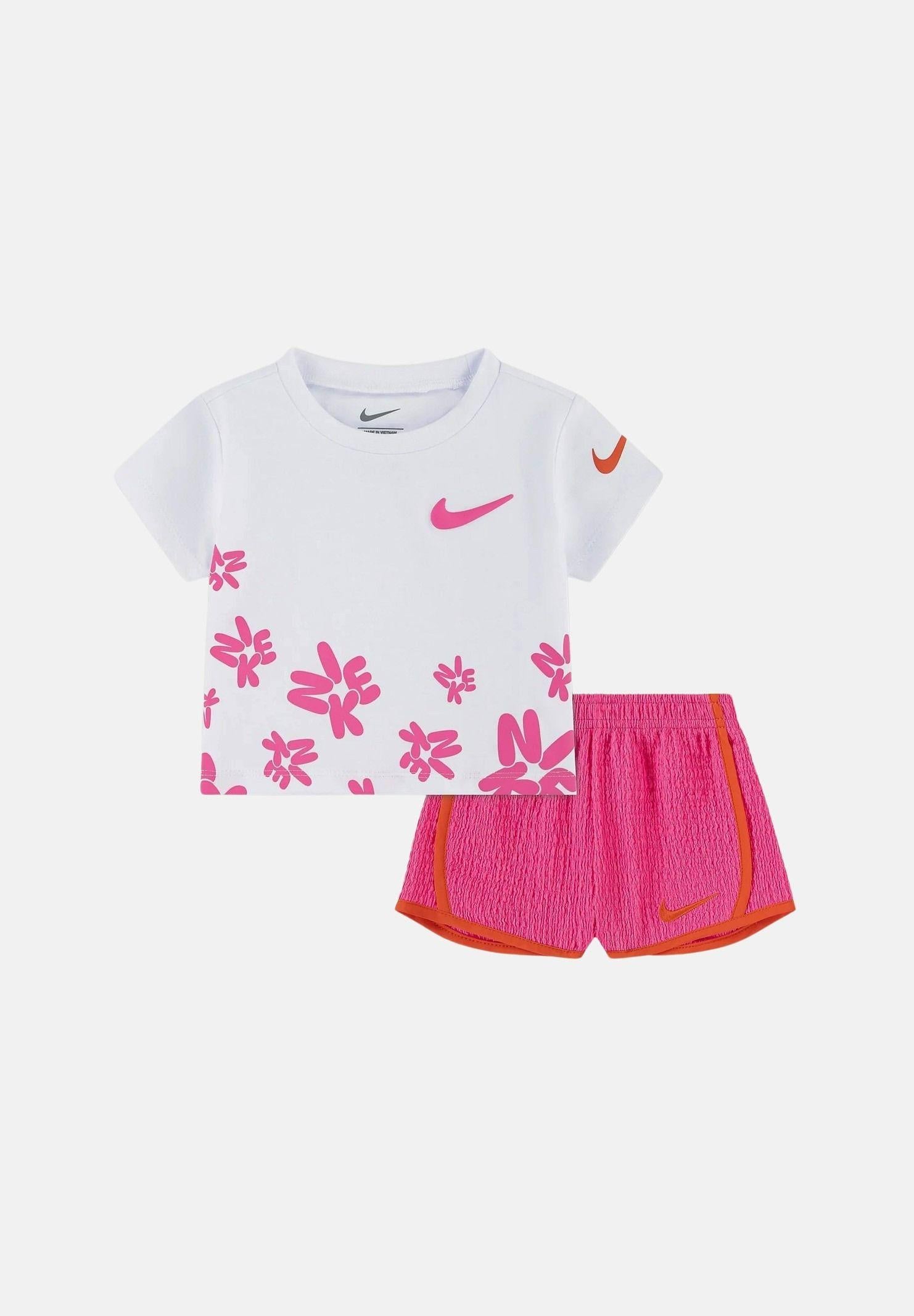 NIKE Completino Dri-FIT bianco e fucsia da bambina 36N913 AFD NIKE