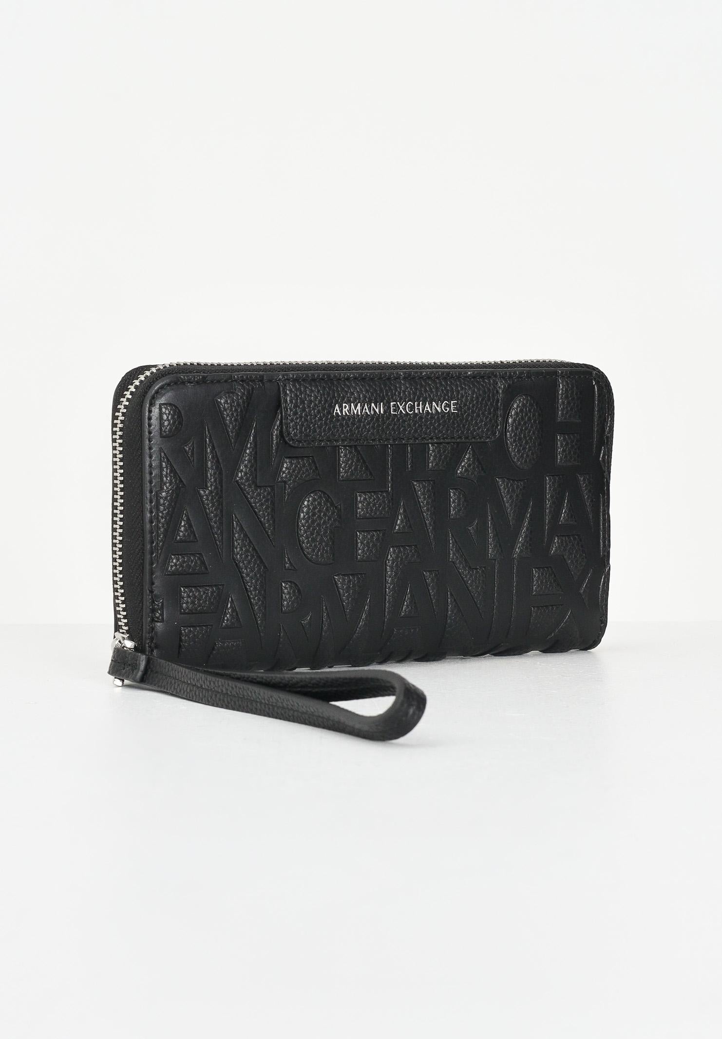ARMANI EXCHANGE Portafogli nero da donna con logo XW001606AF15774 UC001 ARMANI EXCHANGE