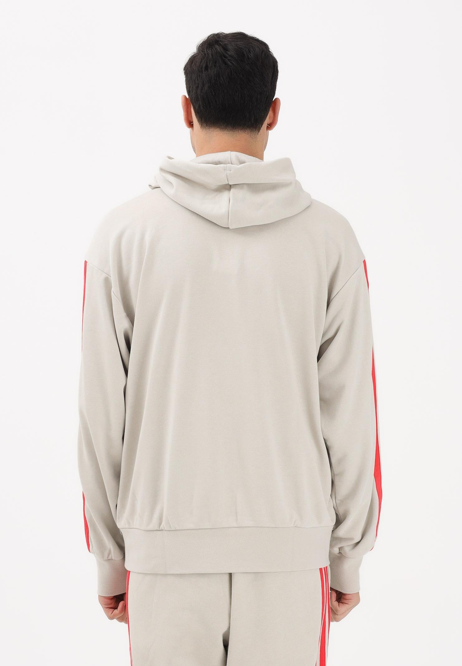 ADIDAS PERFORMANCE Felpa con cappuccio Essentials 3-Stripes beige da uomo KC0895 . ADIDAS PERFORMANCE