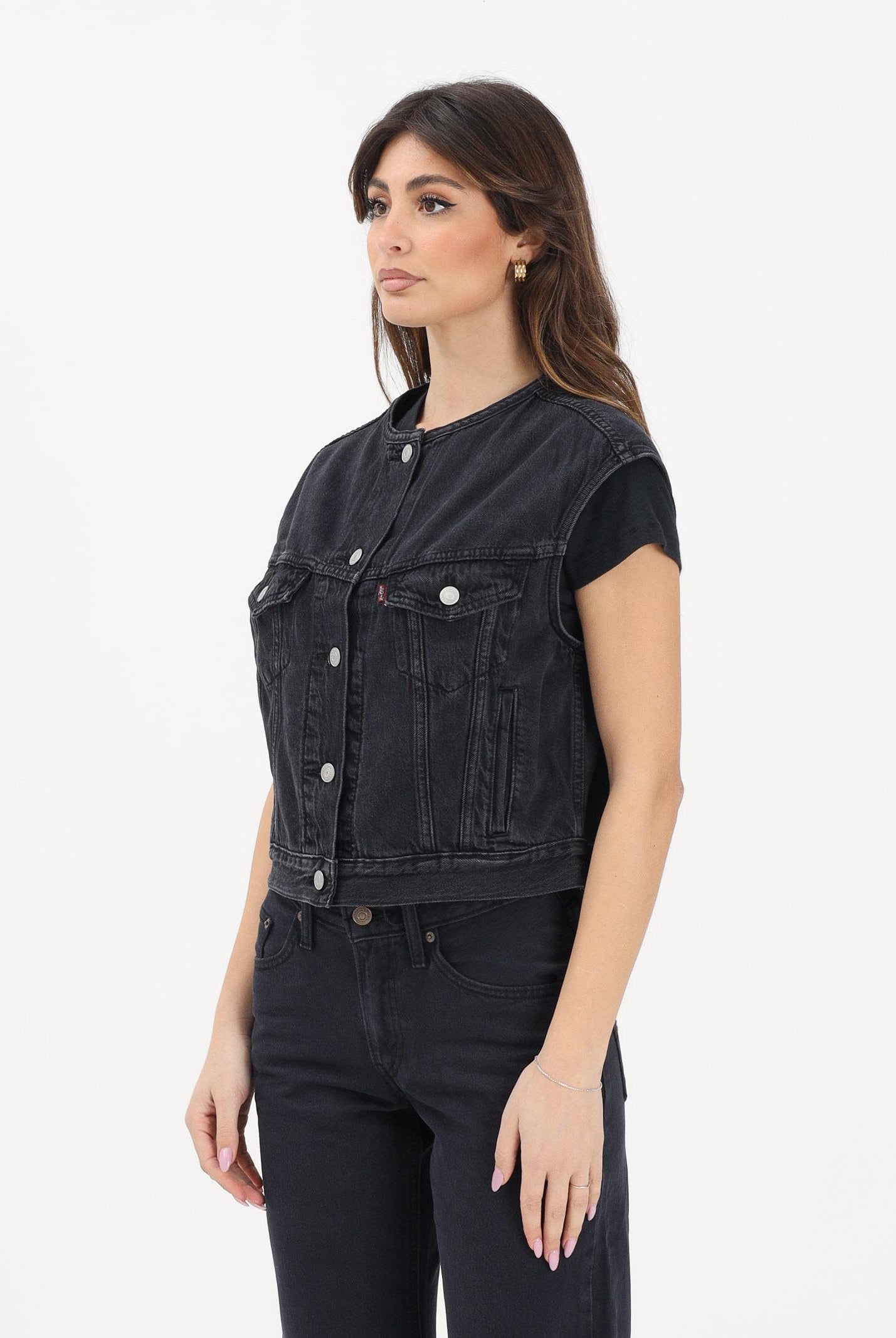 LEVI'S Gilet '90s in denim nero da donna 005NP-0003 . LEVI'S®
