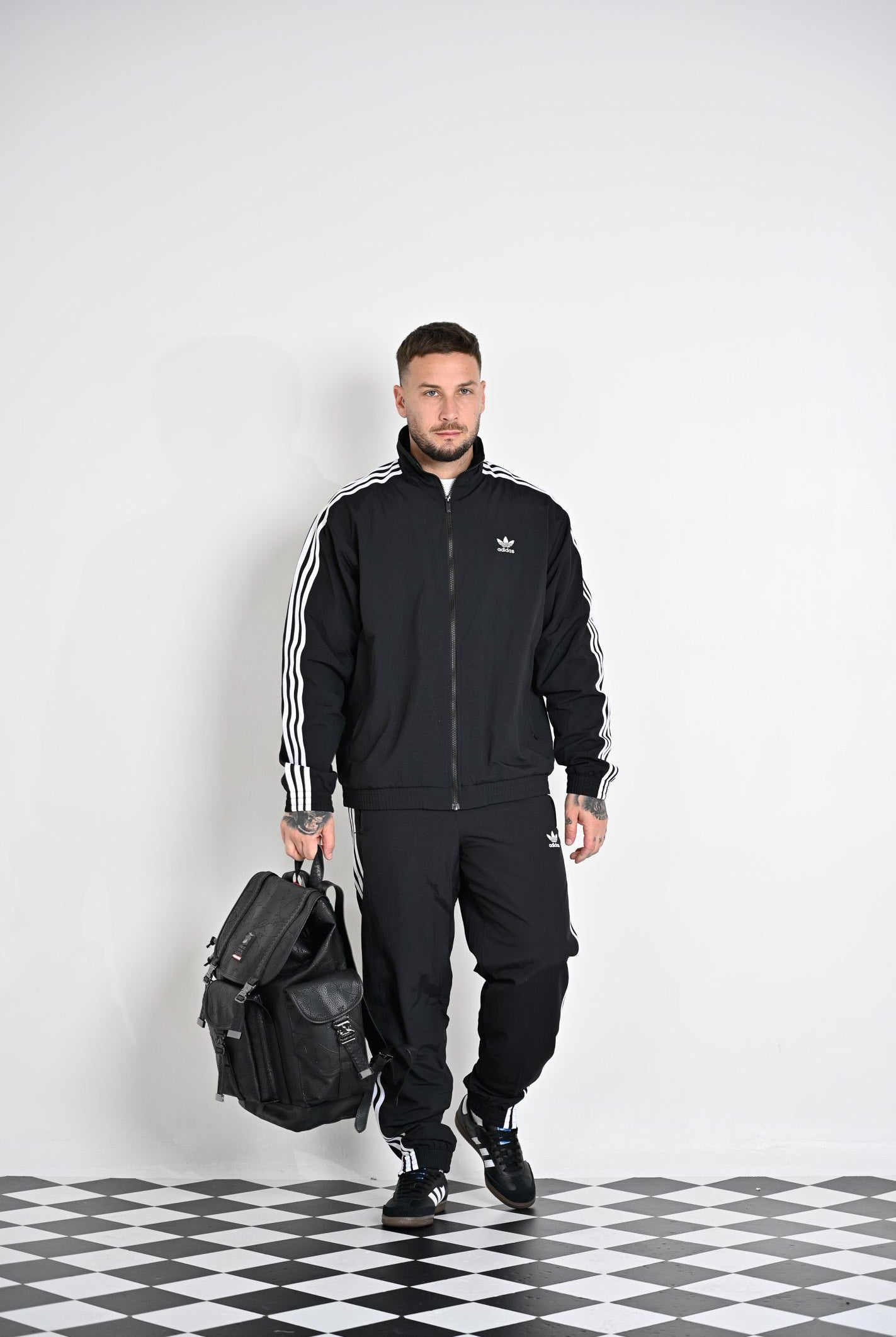 ADIDAS ORIGINALS Giacca a vento Adicolor Woven Firebird nera da uomo IT2491 . ADIDAS ORIGINALS