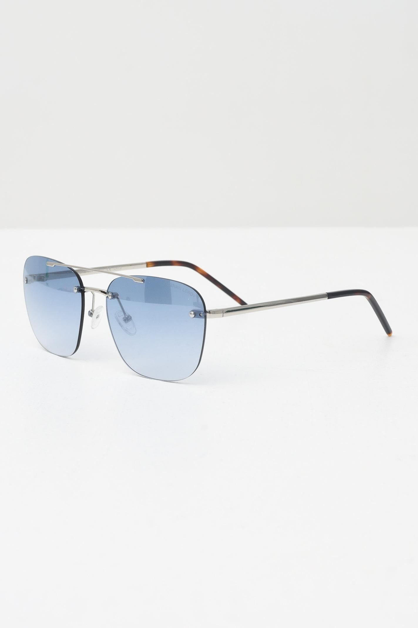 CRISTIAN LEROY Occhiali da sole con lenti sfumate azzurre per uomo e donna 15065 03 CRISTIAN LEROY