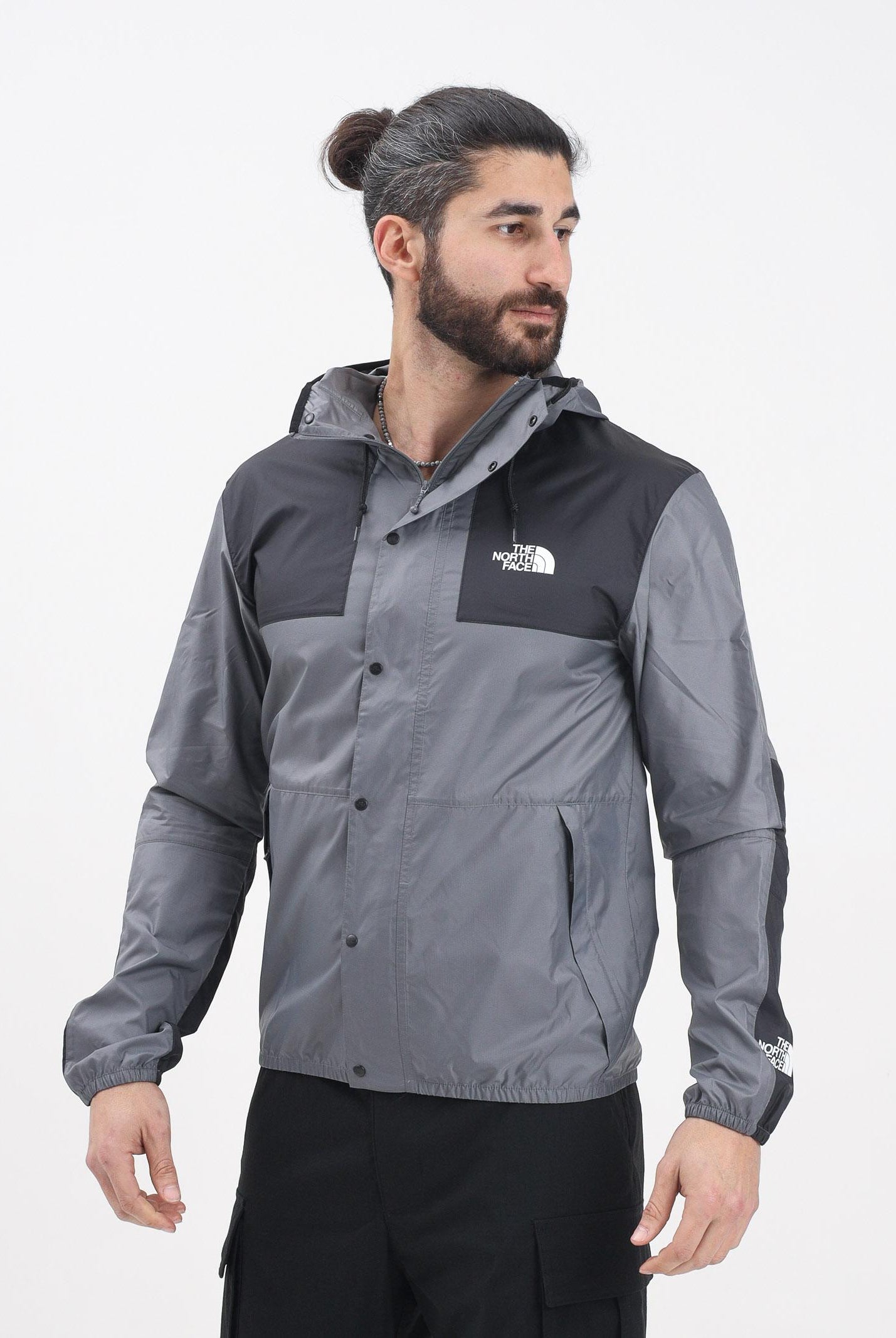 THE NORTH FACE Giacca a vento Seasonal Mountain Jacket grigia e nero da uomo NF0A5IG34GU1 GU1 THE NORTH FACE