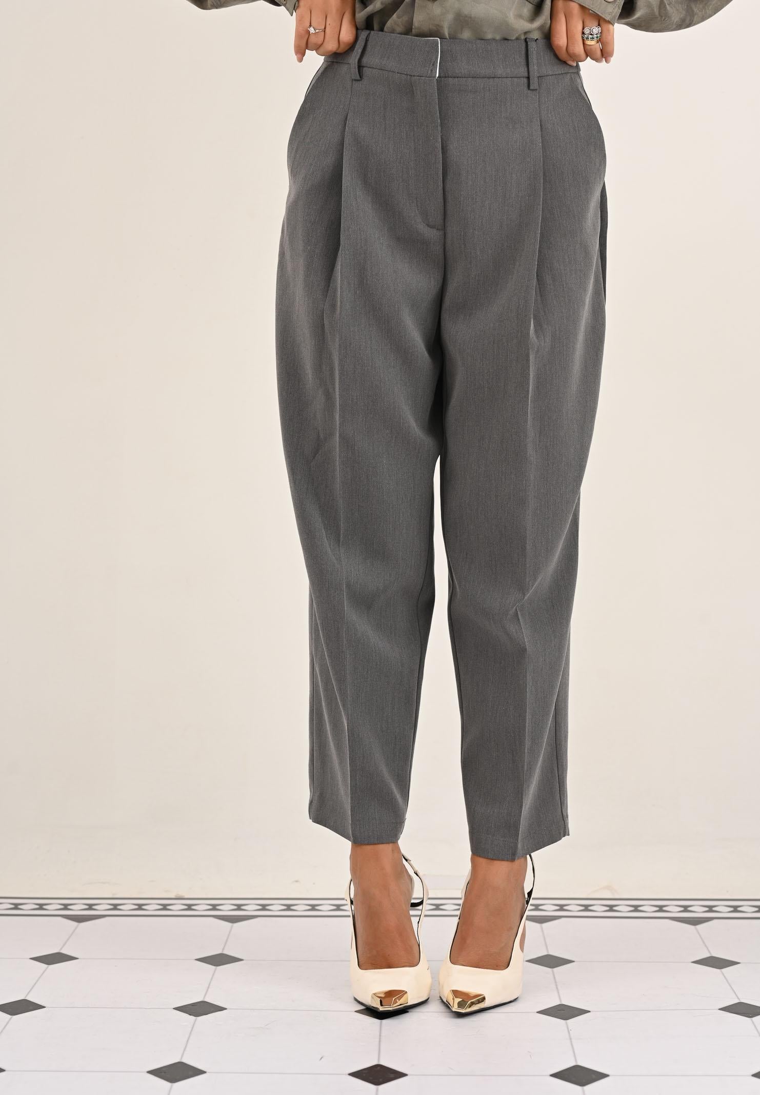 JDY Pantalone elegante grigio da donna 15356690 LightGreyMel JDY