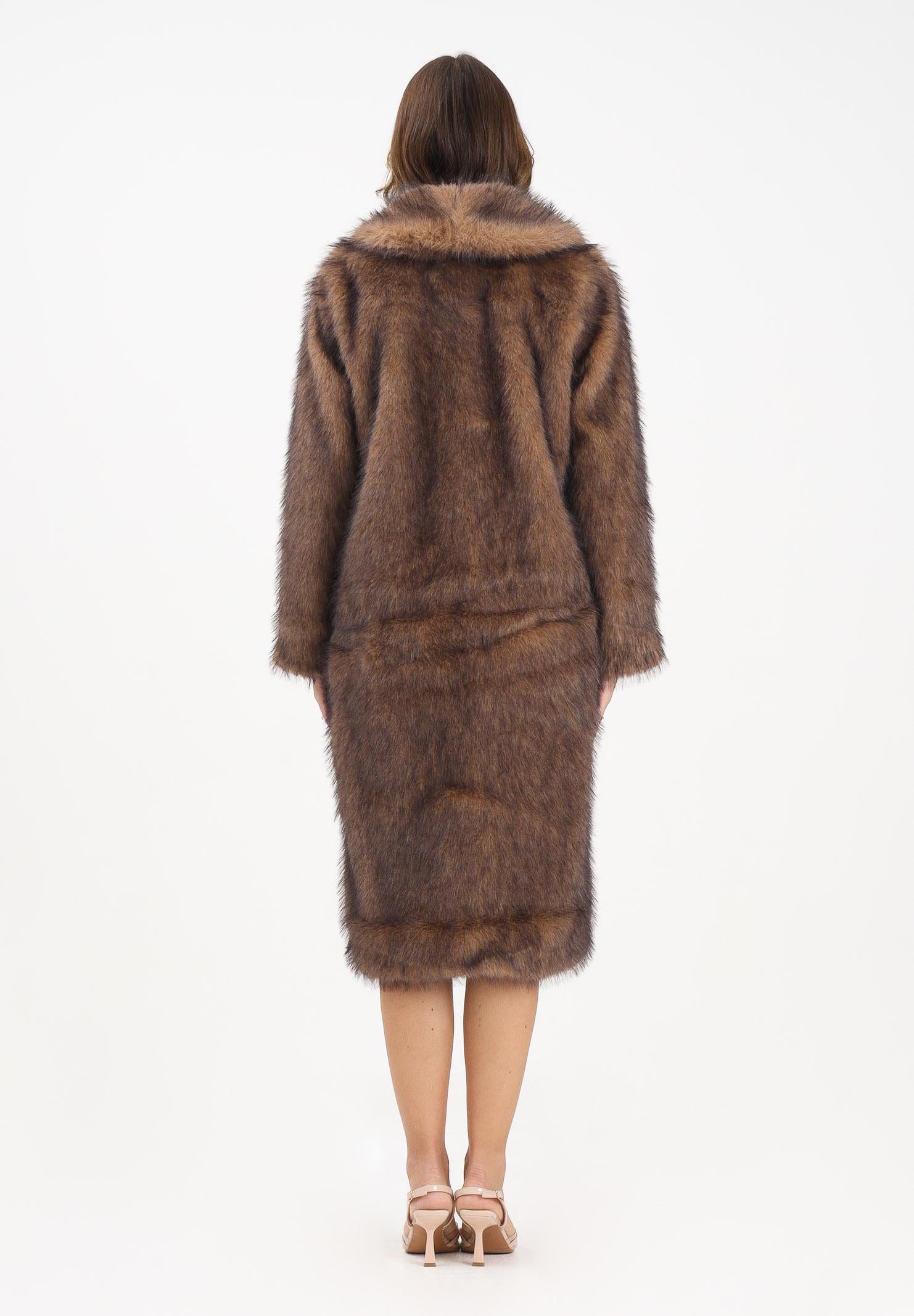 ONLY Pelliccia lunga marrone da donna 15352794 Tannin ONLY