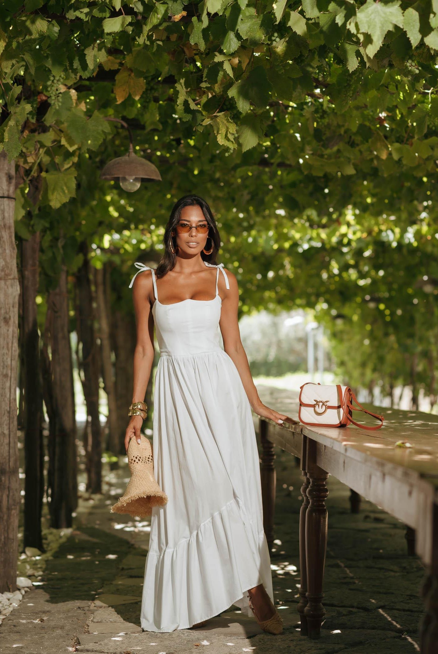 SANTAS Abito lungo DELIZIA bianco da donna PV2505 BIANCO SANTAS