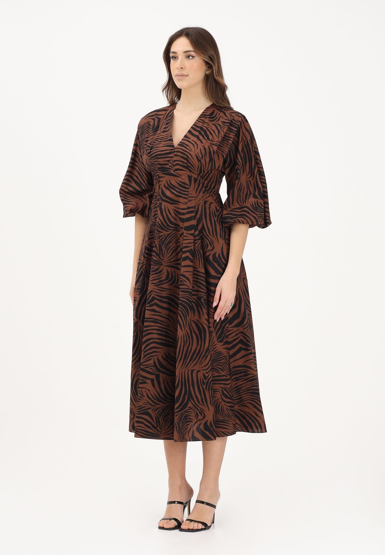 MAX MARA Abito midi MSTASTICE marrone e nero da donna 2616221082600 002 MAX MARA