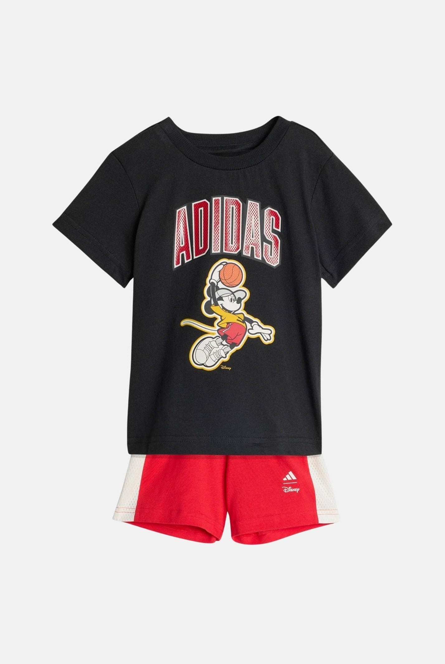 ADIDAS ORIGINALS completo Set T-shirt Disney Mickey Mouse nero, rosso e bianco neonato unisex. JZ7677 . ADIDAS ORIGINALS