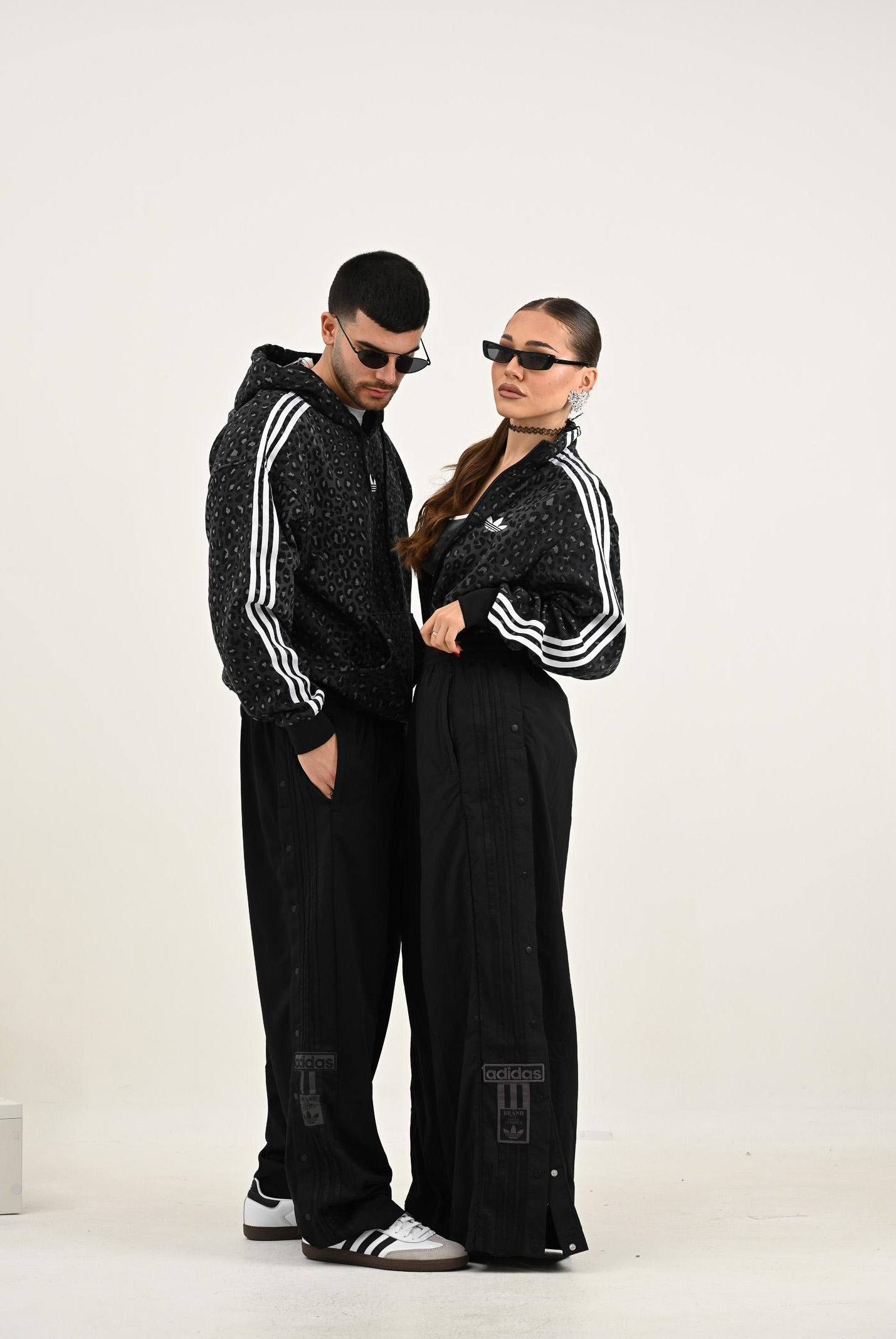 ADIDAS ORIGINALS Felpa con zip Firebird Loose Leo nera da uomo JV7579 ADIDAS ORIGINALS