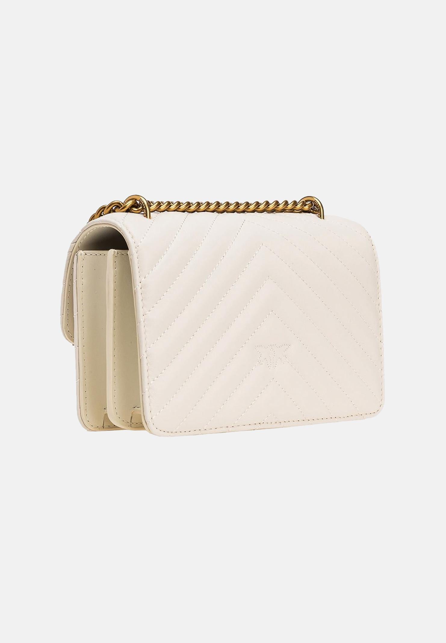 PINKO Borsa a tracolla Love Bag One Chevron panna da donna 100074A0GK Z14Q PINKO