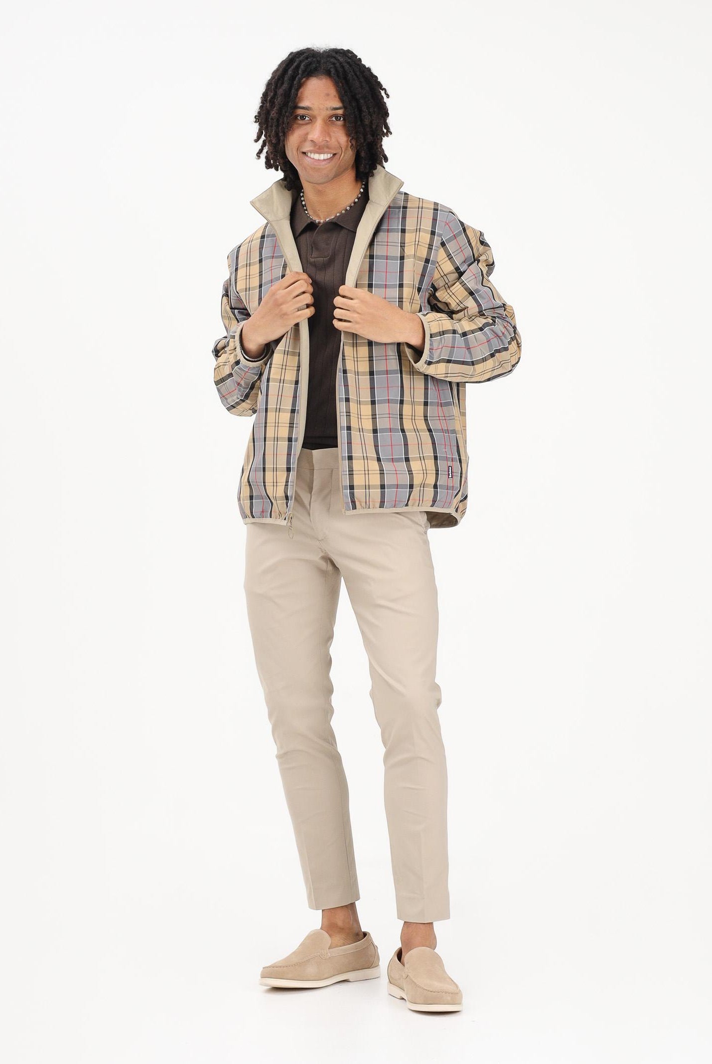 BARBOUR Giacca a vento reversibile Korbel beige da uomo 261-MSP0188 ST71 BARBOUR