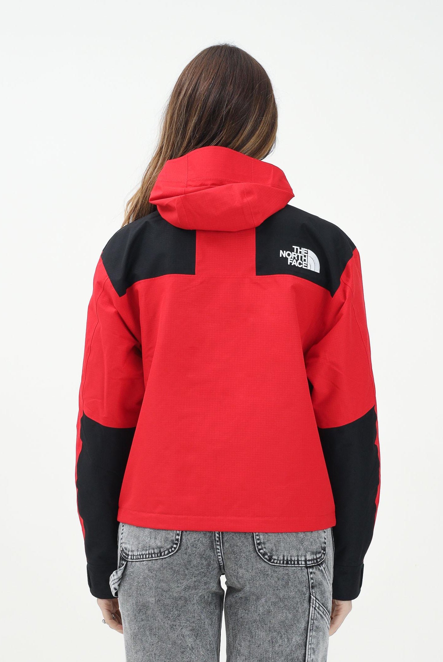 THE NORTH FACE Giacca a vento Mountain Mono rossa da donna NF0A88YXKZ31 . THE NORTH FACE