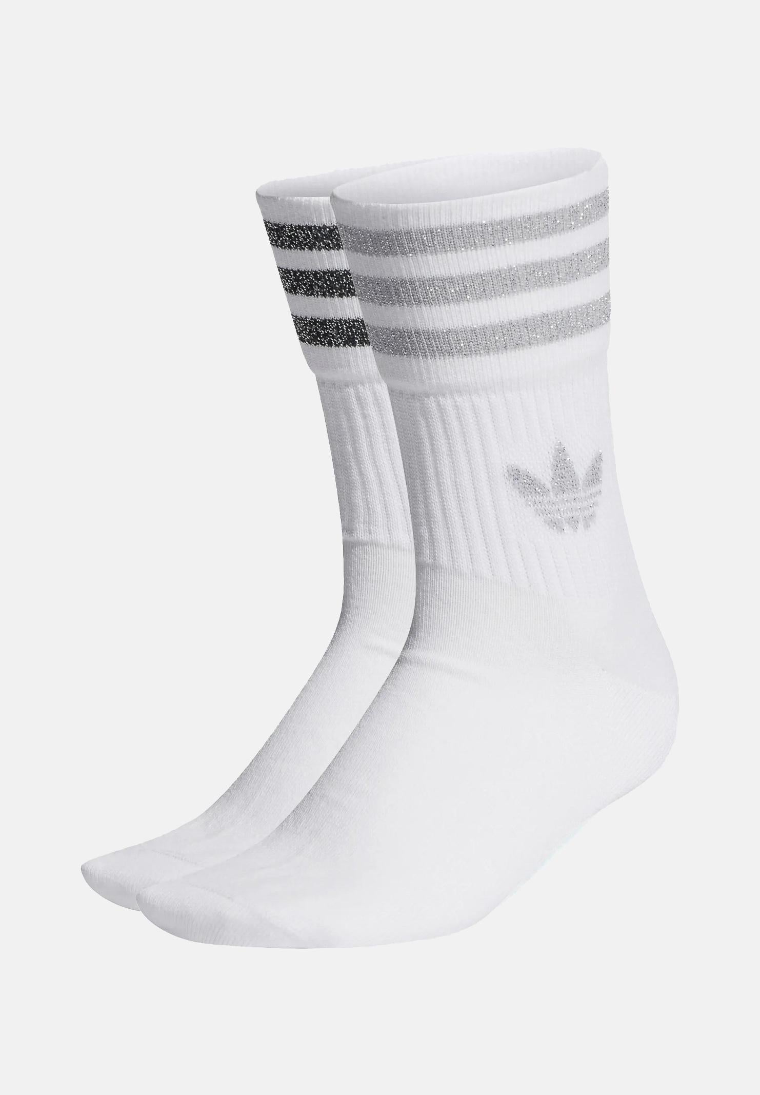 ADIDAS ORIGINALS Calzini (2 paia) Mid-Cut Glitter bianchi da uomo HC9561 . ADIDAS ORIGINALS