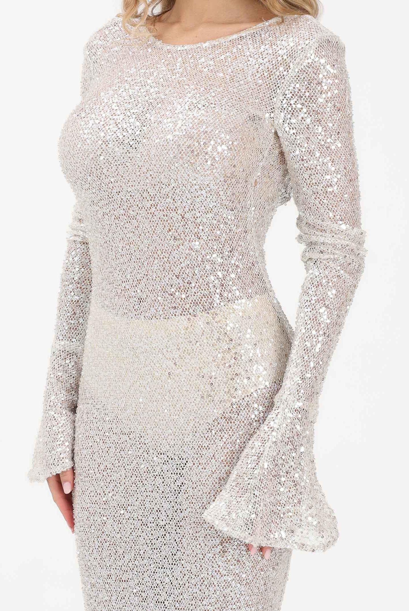 TWENTY FOURHAITCH Abito lungo NEW TEXAS champagne da donna A0130CHA62P CH TWENTY FOURHAITCH