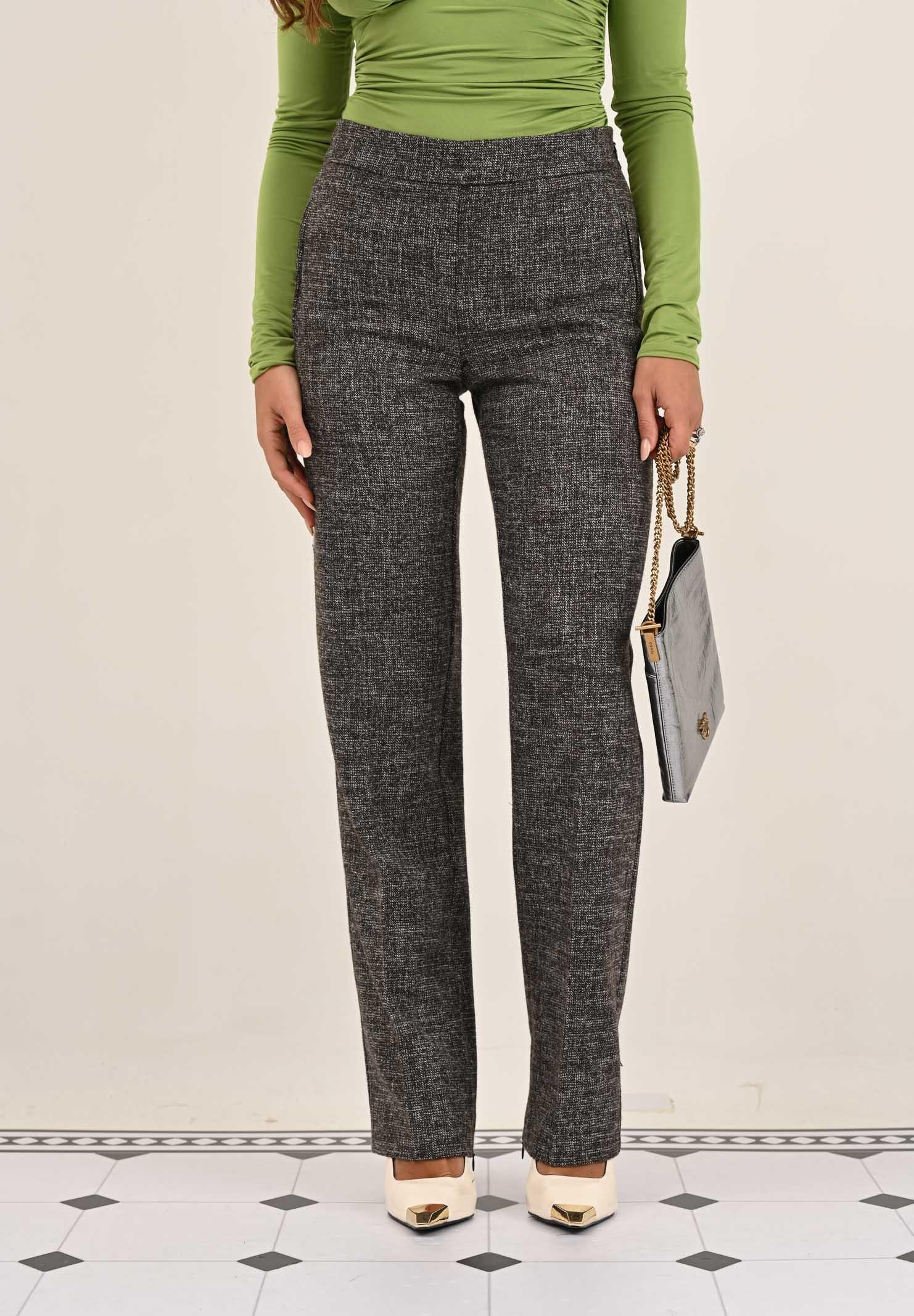 PINKO Pantalone marrone donna in flanella 105634A2SK ZM7 PINKO