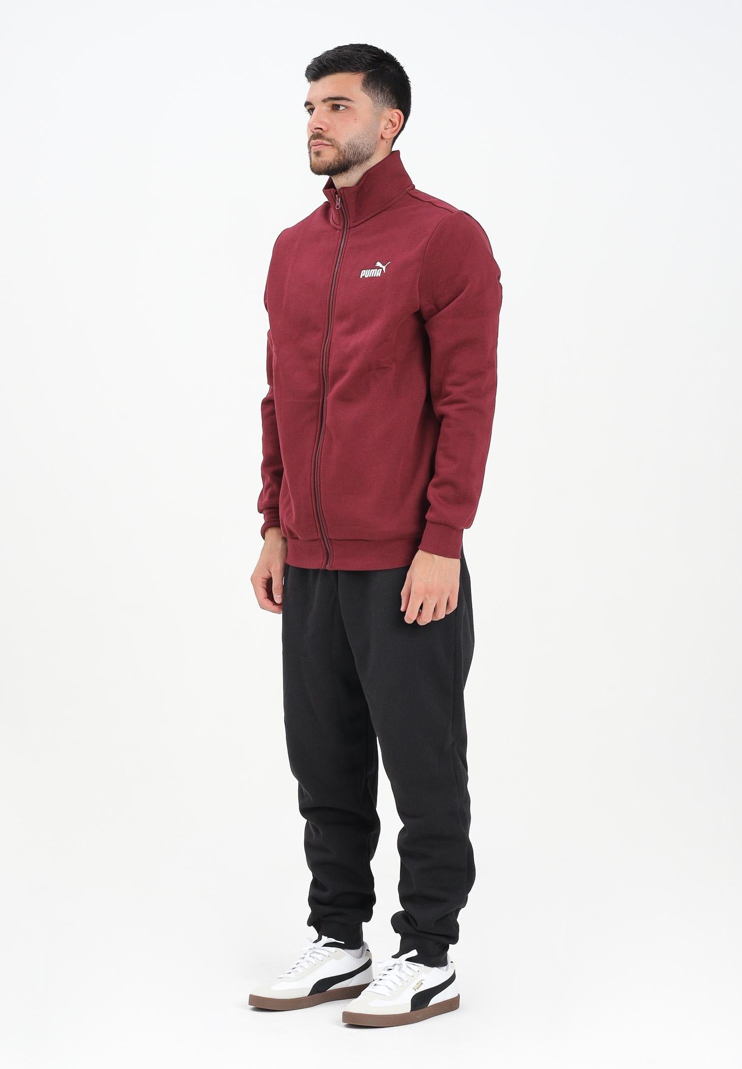 PUMA Tuta Essentials bordeaux e nera da uomo 688175 96 PUMA