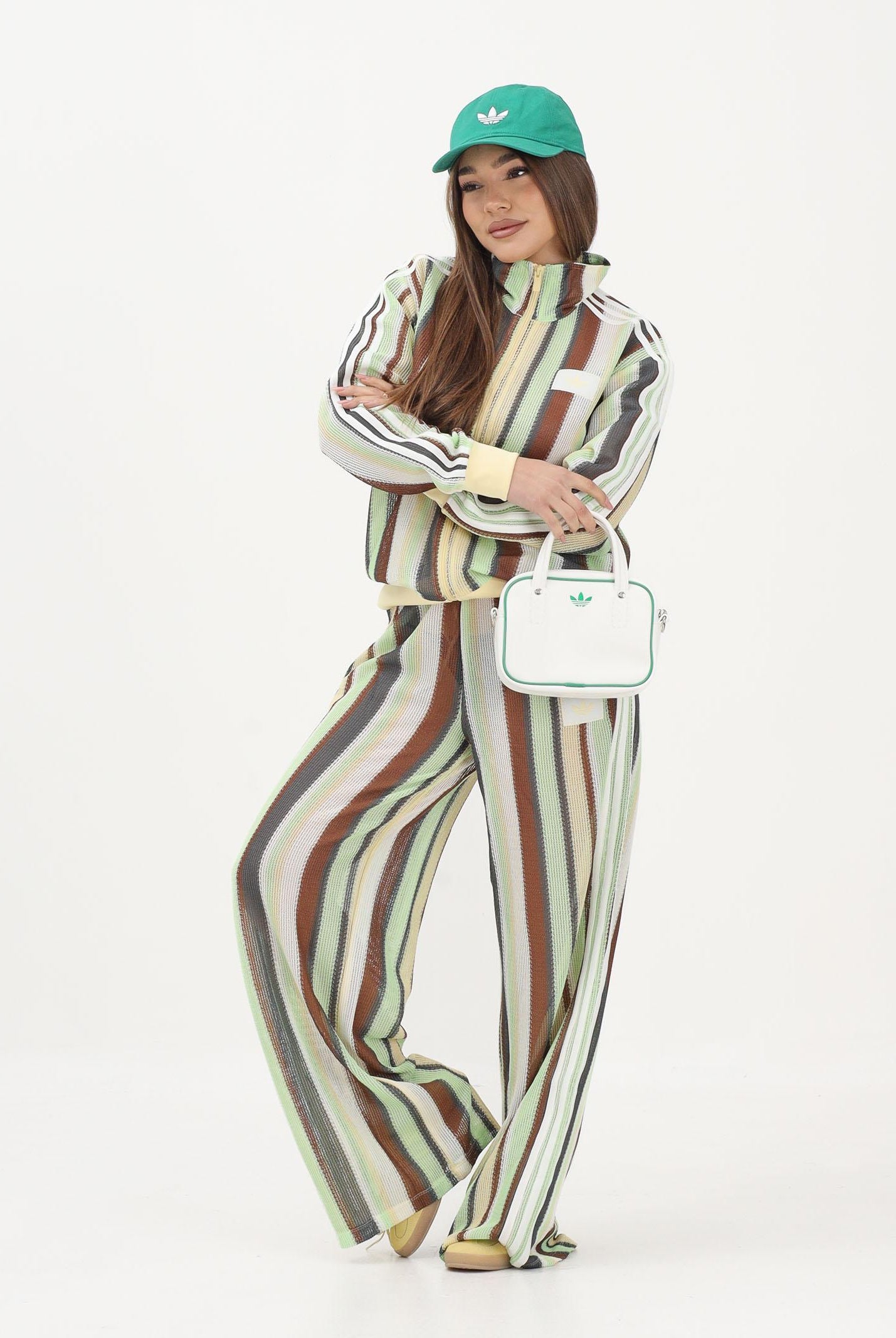 ADIDAS ORIGINALS Pantalone sportivo SUMMER GLOW KNITTED FIREBIRD multicolore da donna KY2038 . ADIDAS ORIGINALS