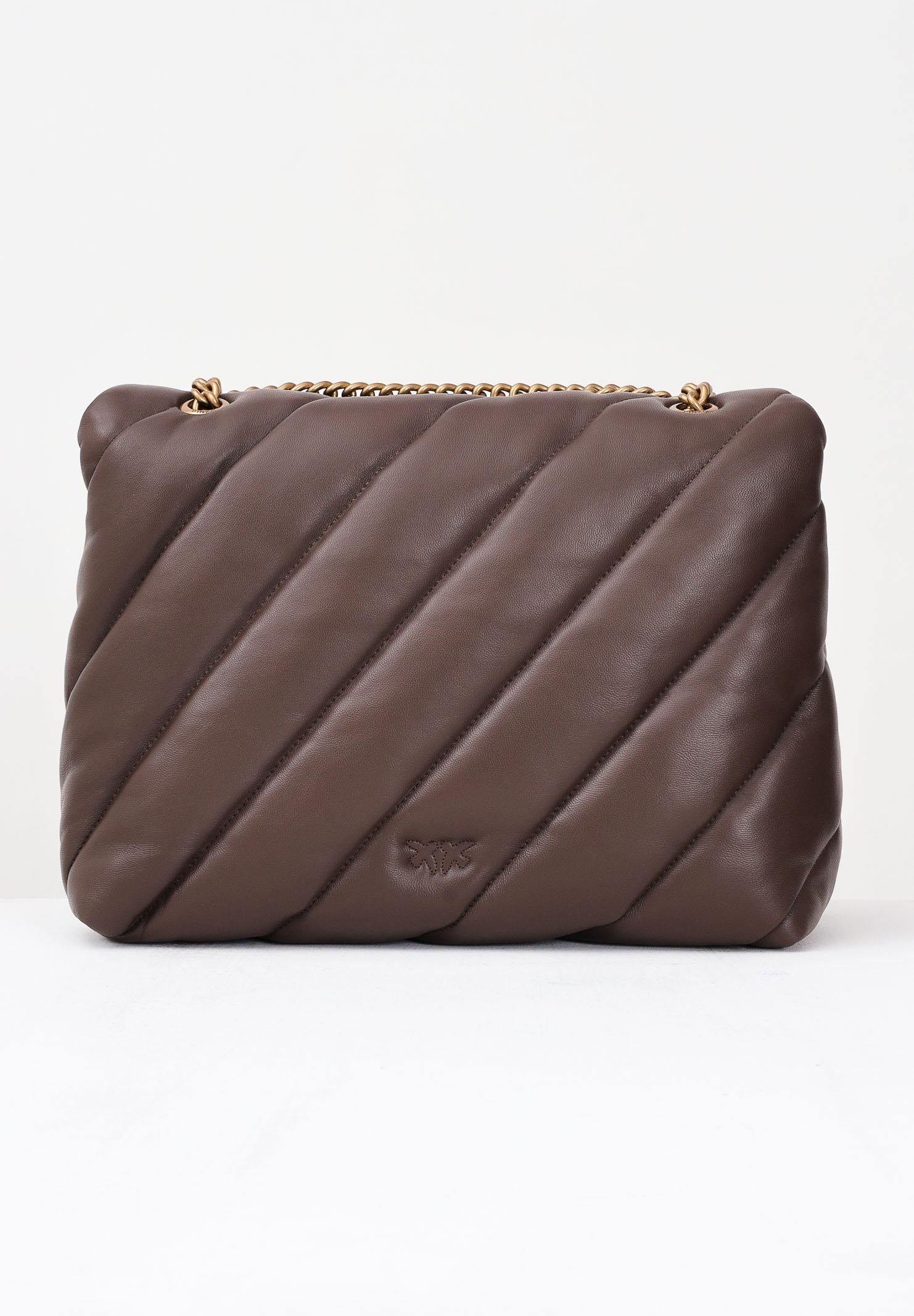 PINKO Borsa a tracolla Big Love Bag Puff marrone da donna 100037A0F2 L74Q PINKO