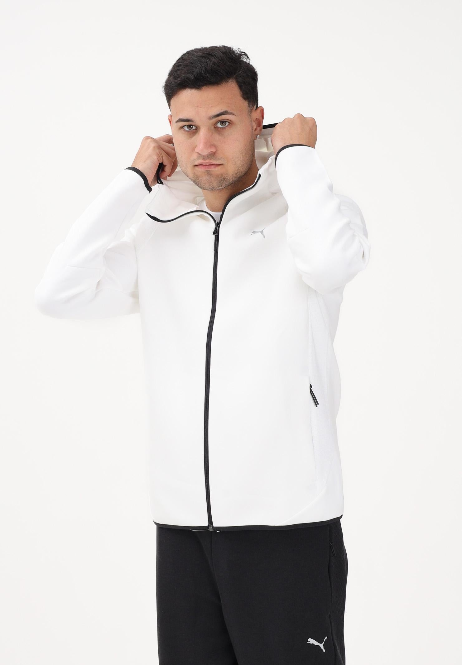 PUMA Felpa con zip Evostripe bianca da uomo 692190 02 PUMA