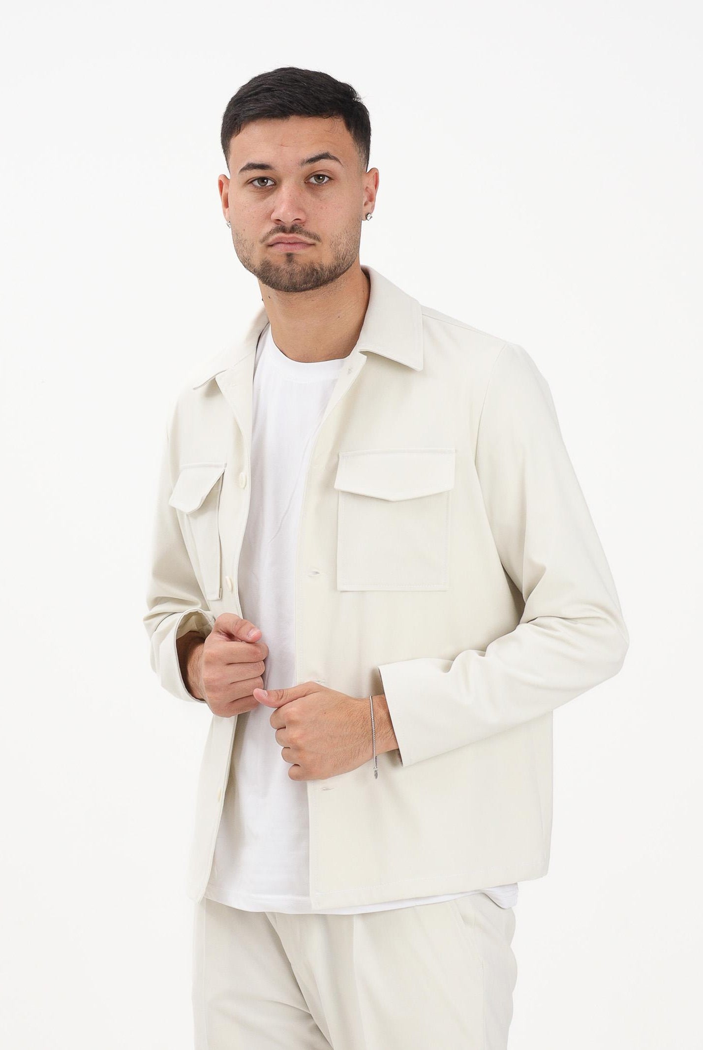 GOLDEN CRAFT Camicia a manica lunga Miller panna da uomo GC1JFW25266650 A014 GOLDEN CRAFT