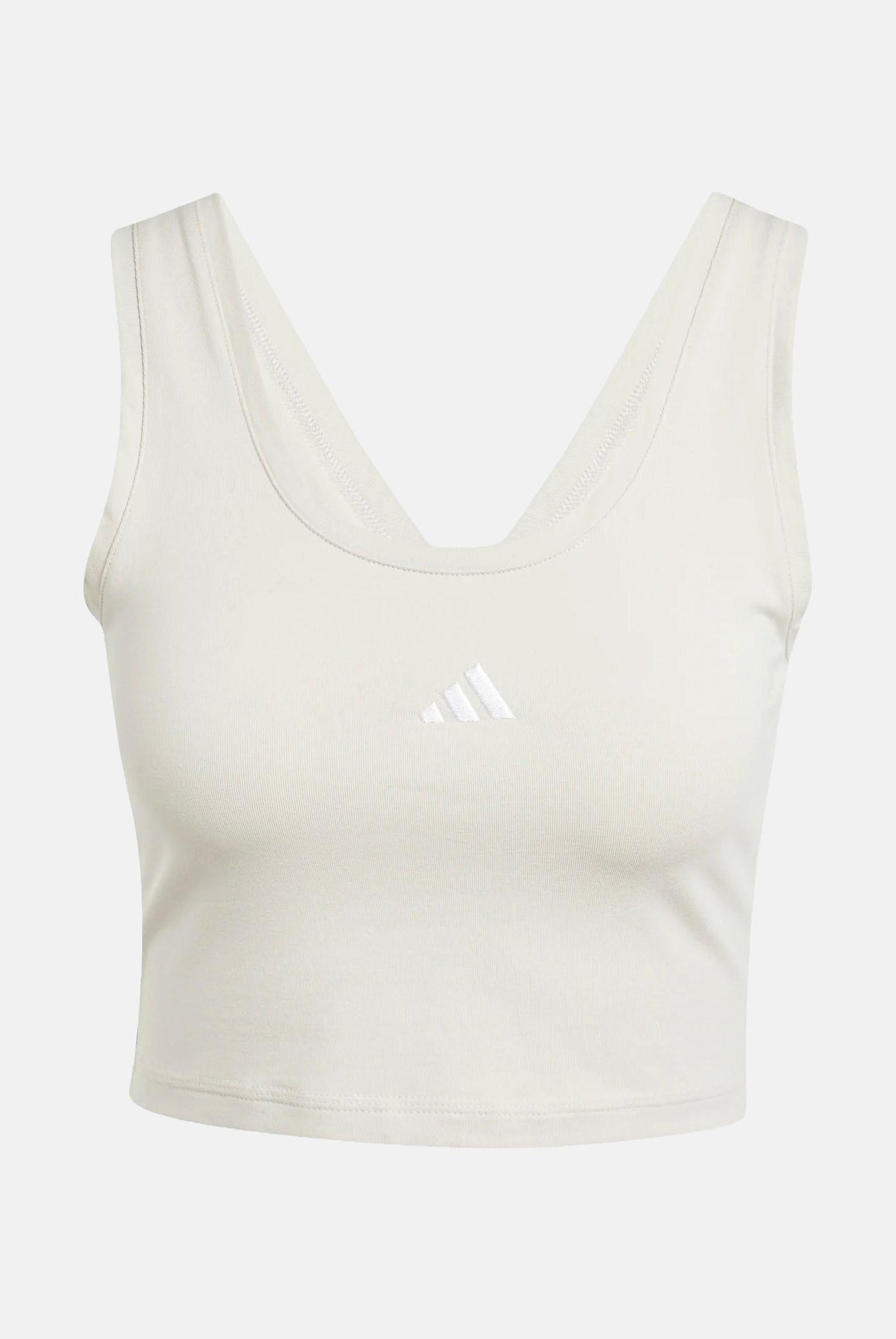 ADIDAS PERFORMANCE Top sportivo Essentials Small Logo Cotton Lifestyle beige da donna JD0561 . ADIDAS PERFORMANCE