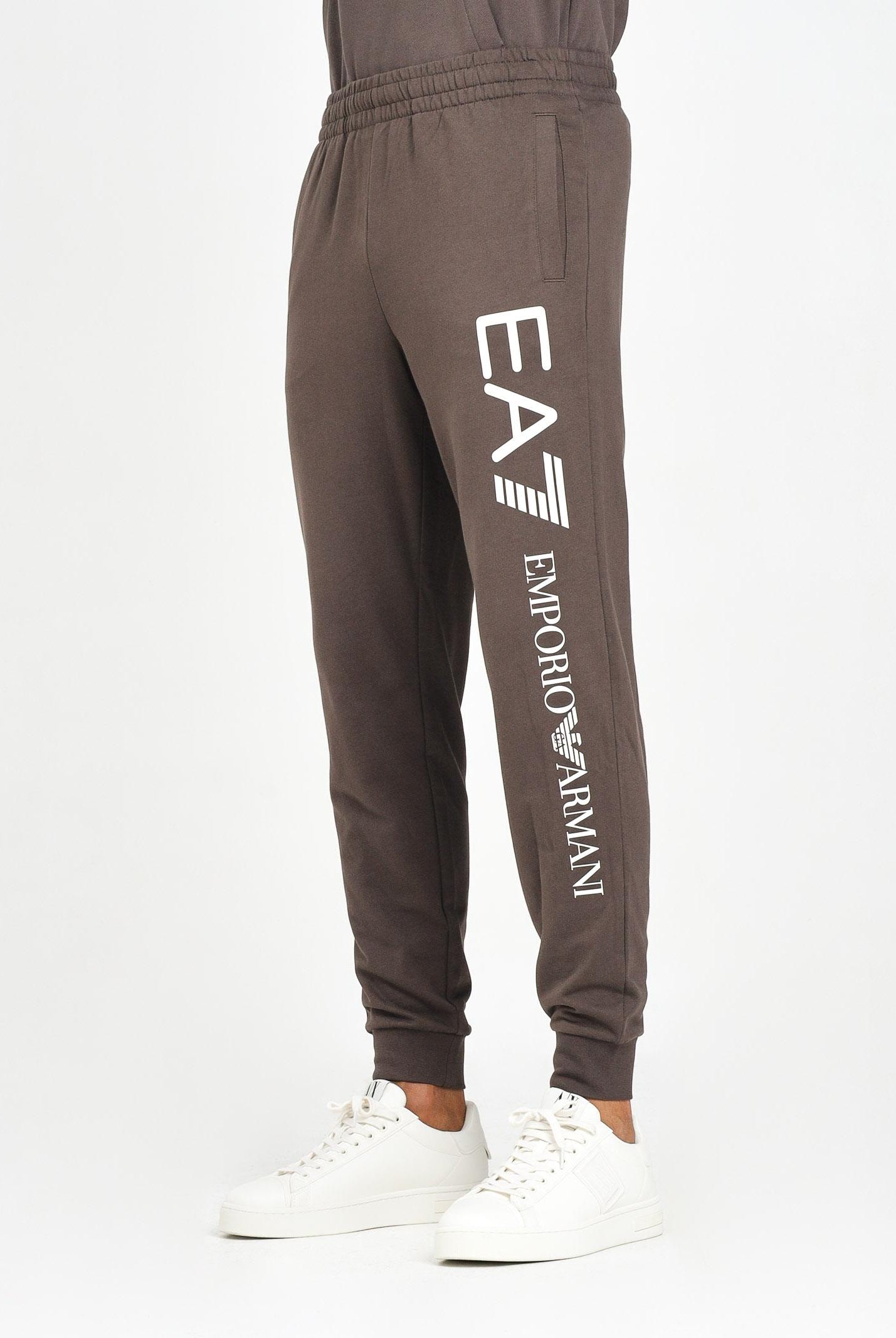EA7 Pantalone sportivo marrone da uomo con stampa logo 7M000571AF13512 U6063 EA7