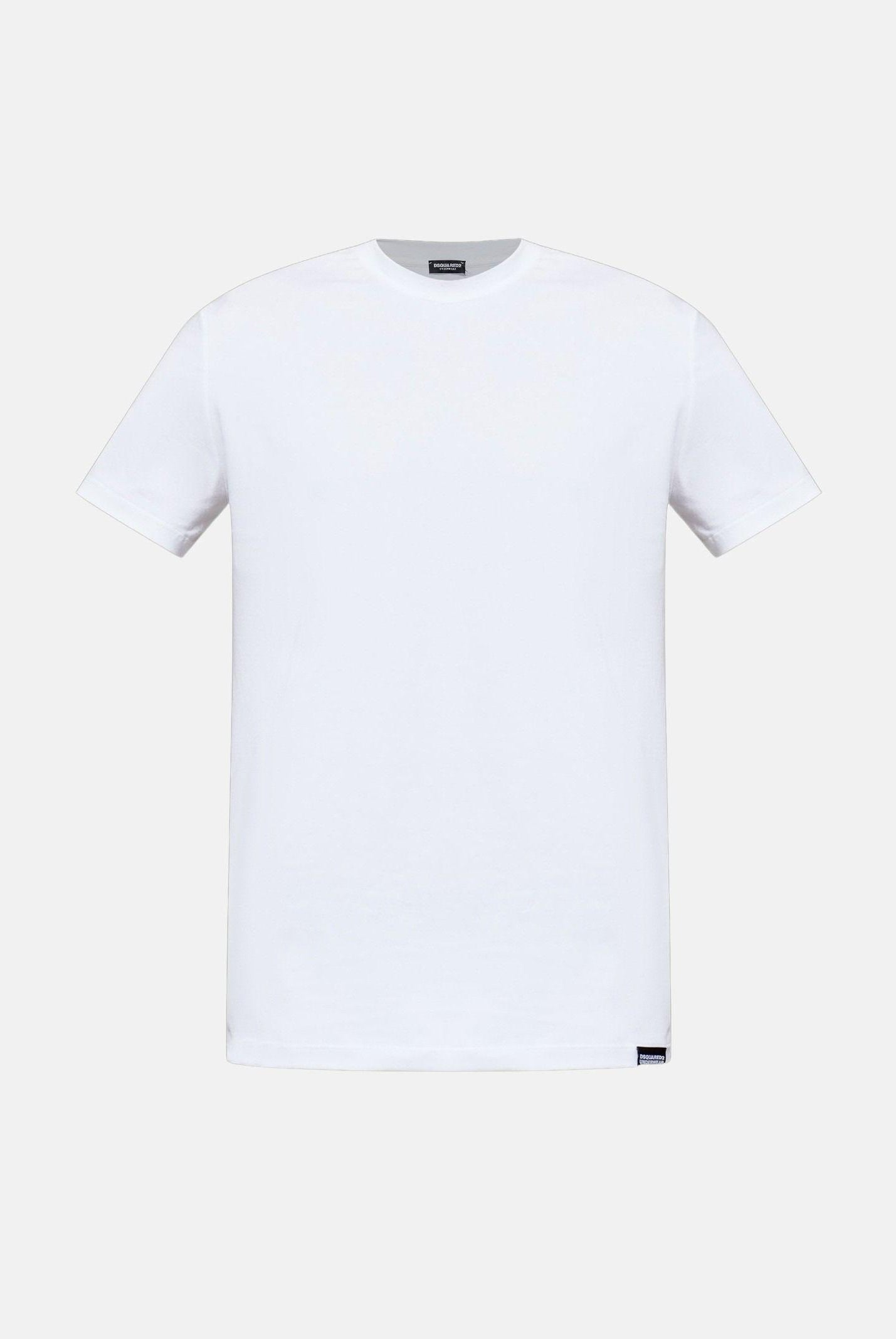 DSQUARED2 T-shirt a manica corta bianca da uomo con ricamo logo sul retro D9M206250 100 DSQUARED2