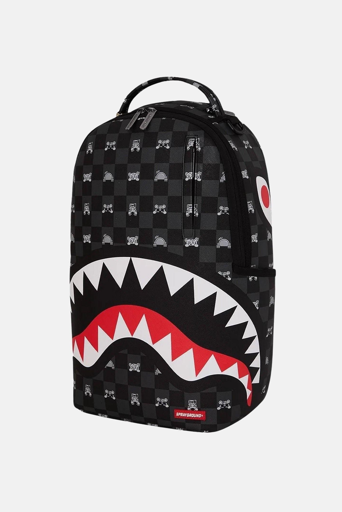 SPRAYGROUND Zaino GRAY PEEKING CHARACTER CHECK DLXSV nero per uomo e donna 910B8872NSZ . SPRAYGROUND