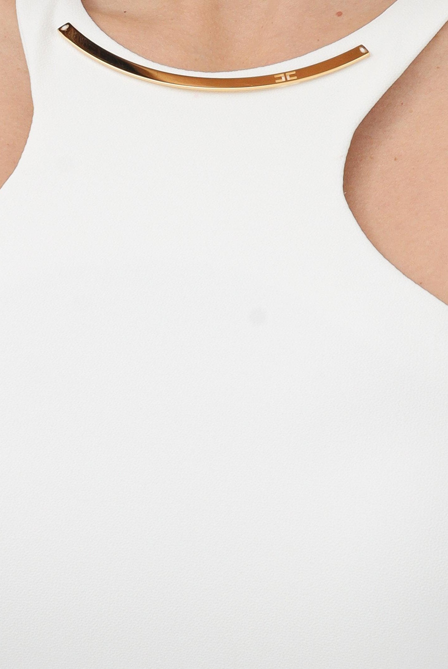 ELISABETTA FRANCHI Abito midi avorio da donna AB91761E2 360 ELISABETTA FRANCHI