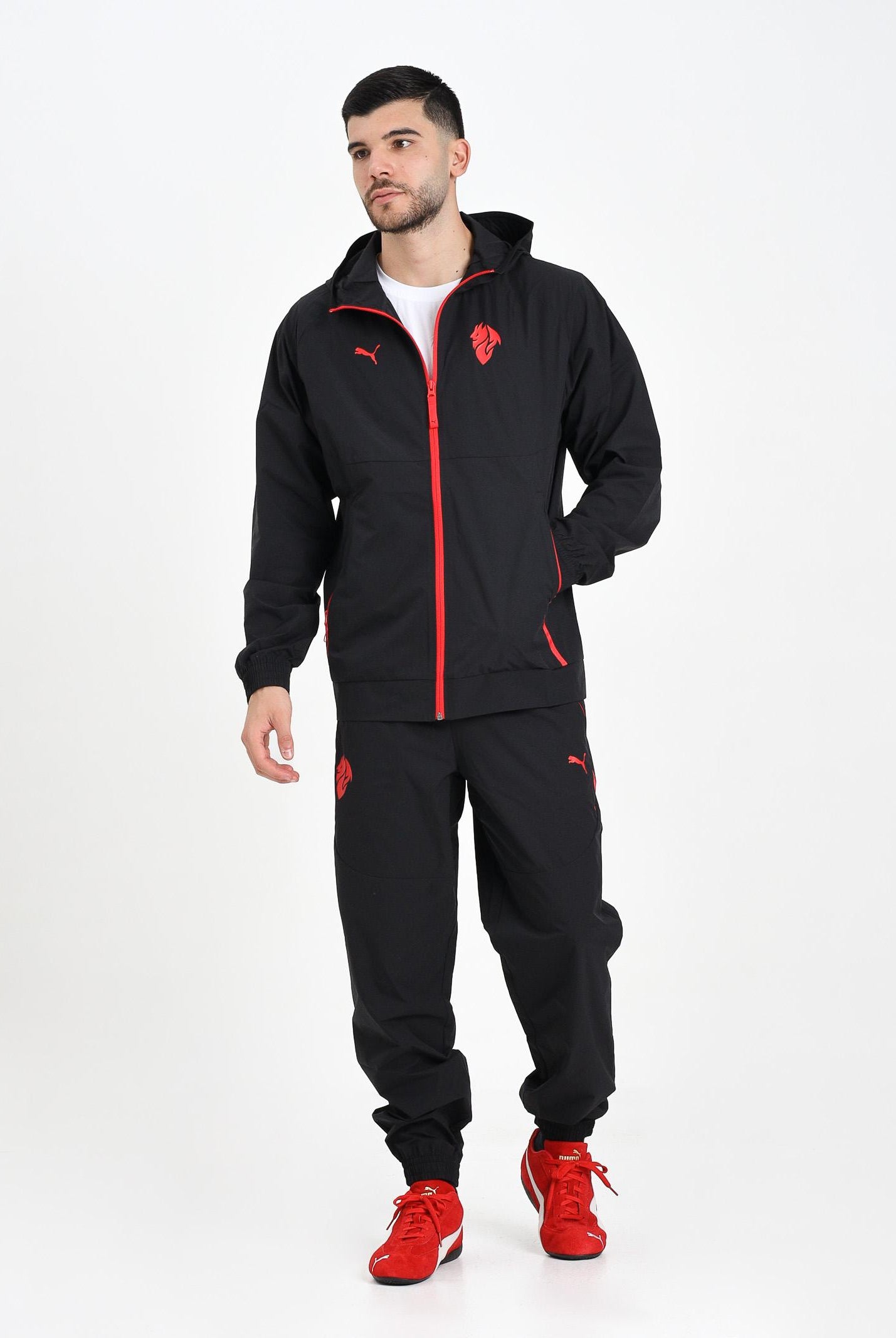 PUMA Pantalone sportivo PUMATECH AC Milan nero da uomo 782406 04 PUMA