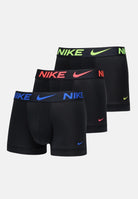 NIKE Set da tre boxer neri da uomo con fascia elastica logata con colori fluo 0000KE1156 PBR NIKE