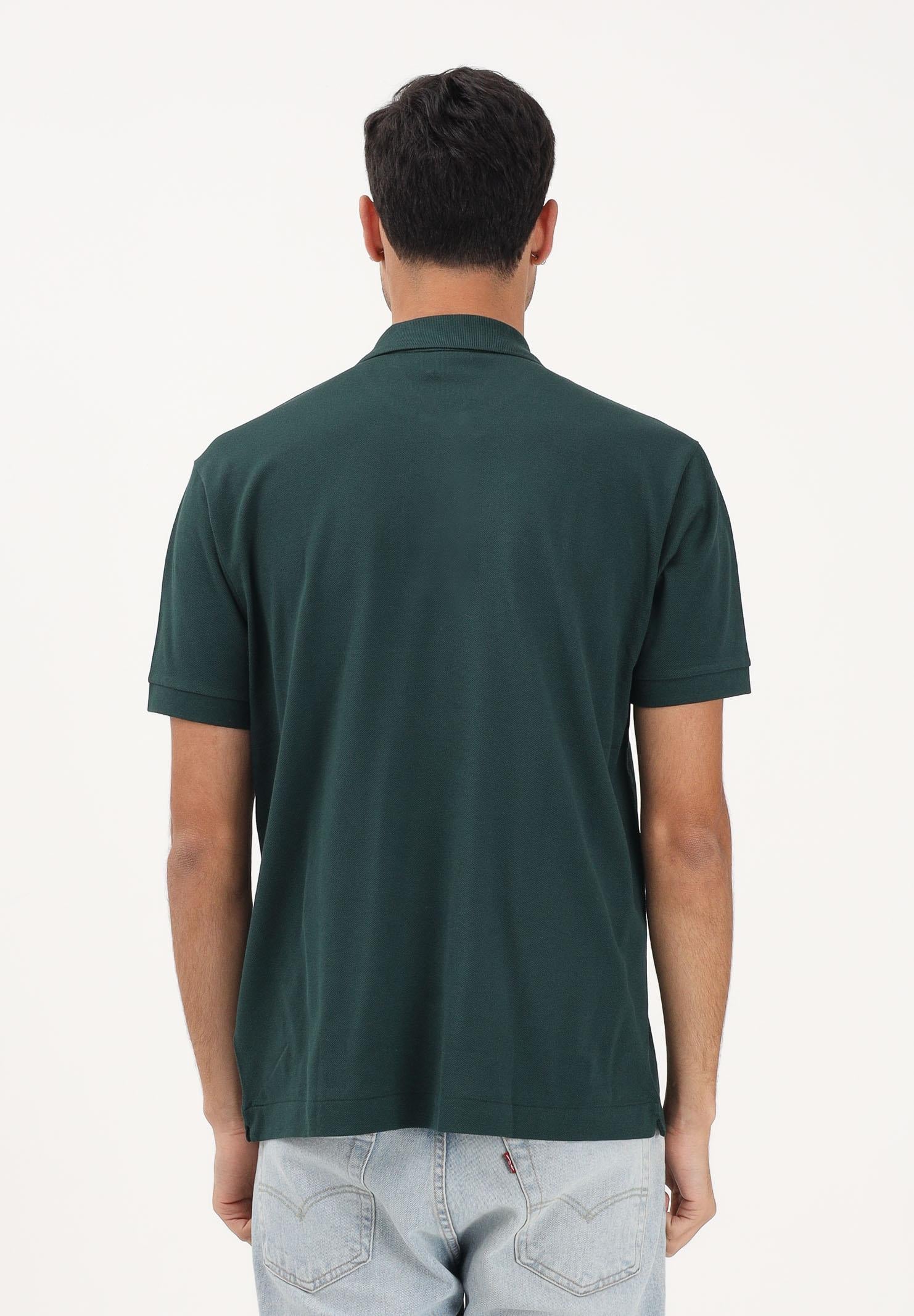 LACOSTE Polo verde scuro per uomo e donna con patch logo coccodirllo 1212 AFK LACOSTE