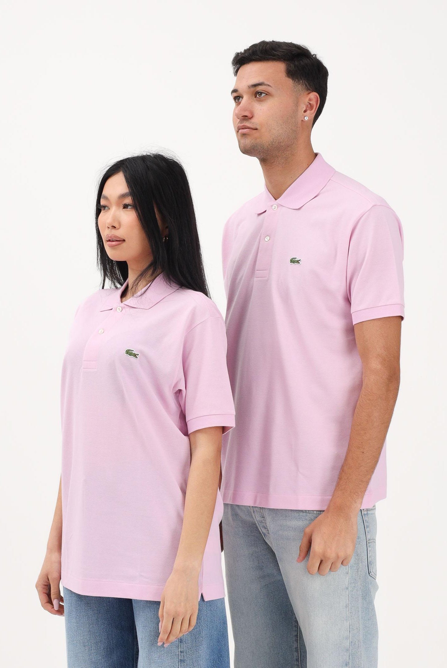 LACOSTE Polo rosa per uomo e donna con patch logo coccodirllo 1212 Z4H LACOSTE
