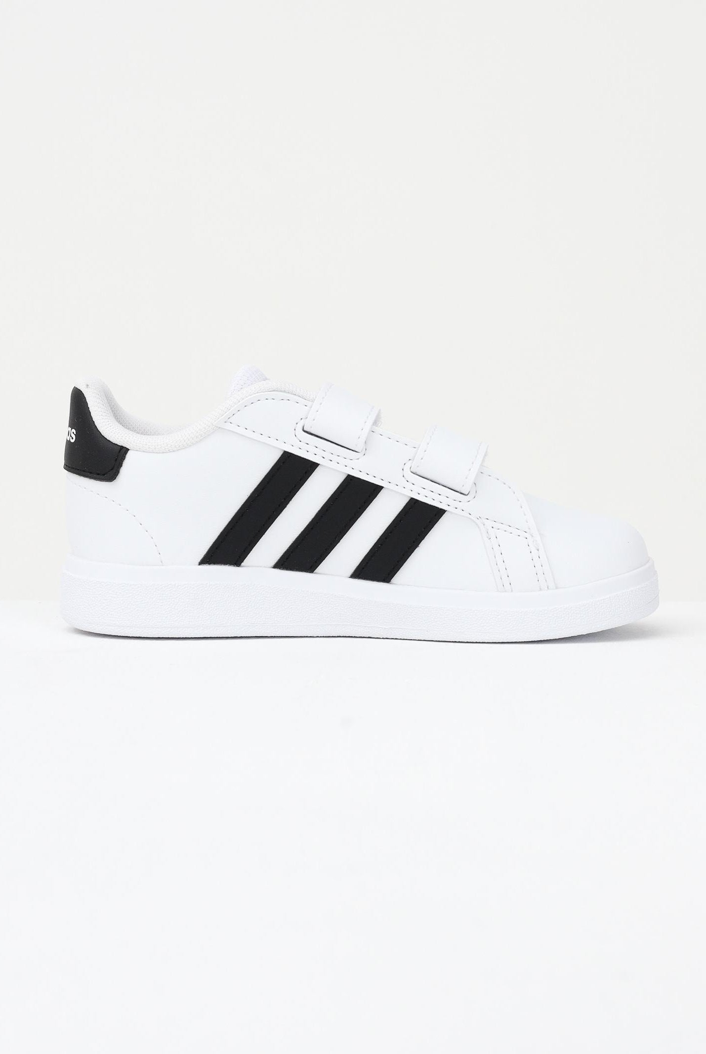 ADIDAS PERFORMANCE Sneakers Grand Court Lifestyle Hook and Loop bianche e nere da neonato GW6527 . ADIDAS PERFORMANCE