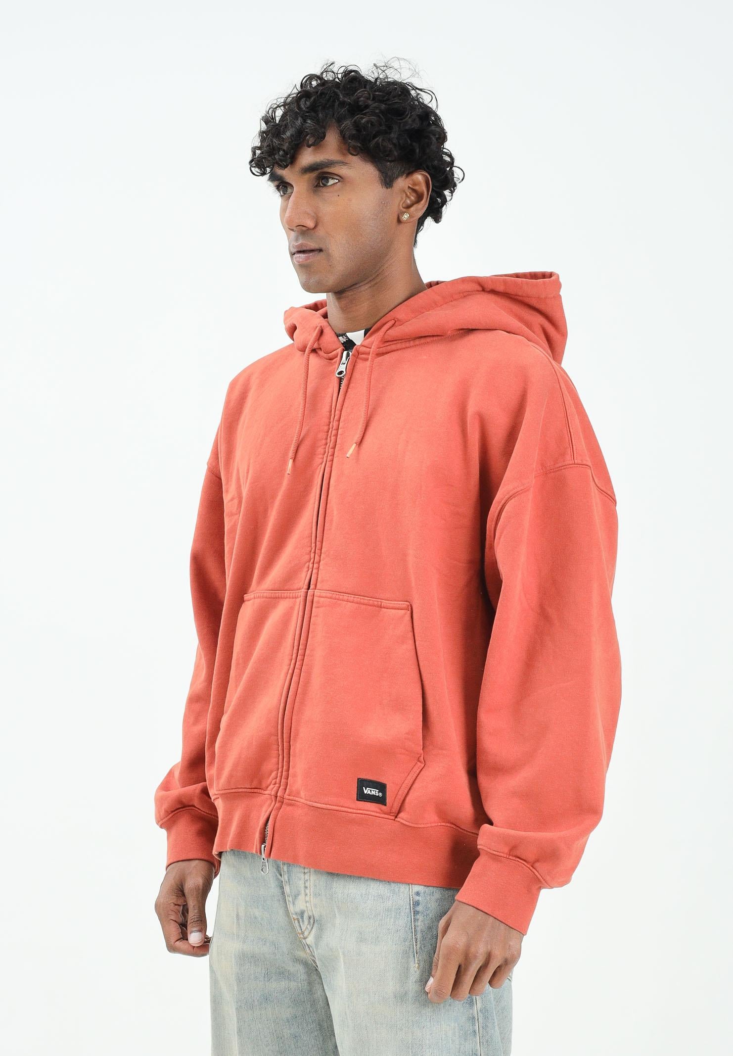 VANS Felpa con zip Faded Burnt arancione da uomo VN000P98Y7X1 . VANS