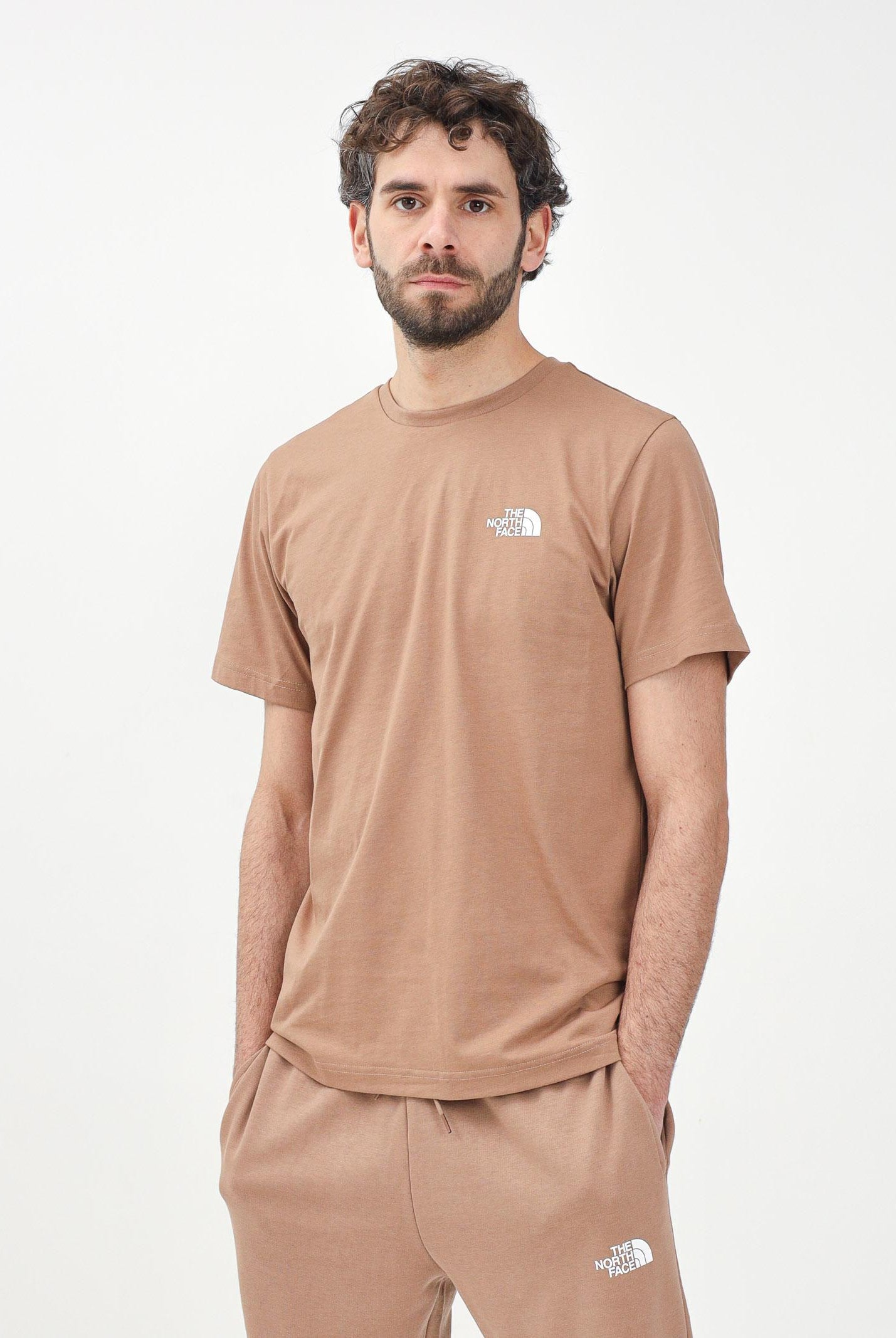 THE NORTH FACE T-shirt a manica corta Simple Dome marrone da uomo NF0A87NG6IH1 . THE NORTH FACE